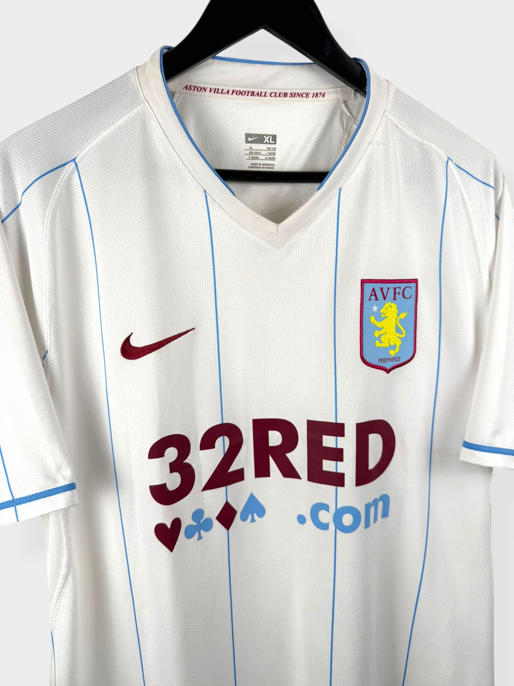 MAILLOT EXTÉRIEUR ASTON VILLA 2007-08 TAILLE XL ÉDITION JOUEUR