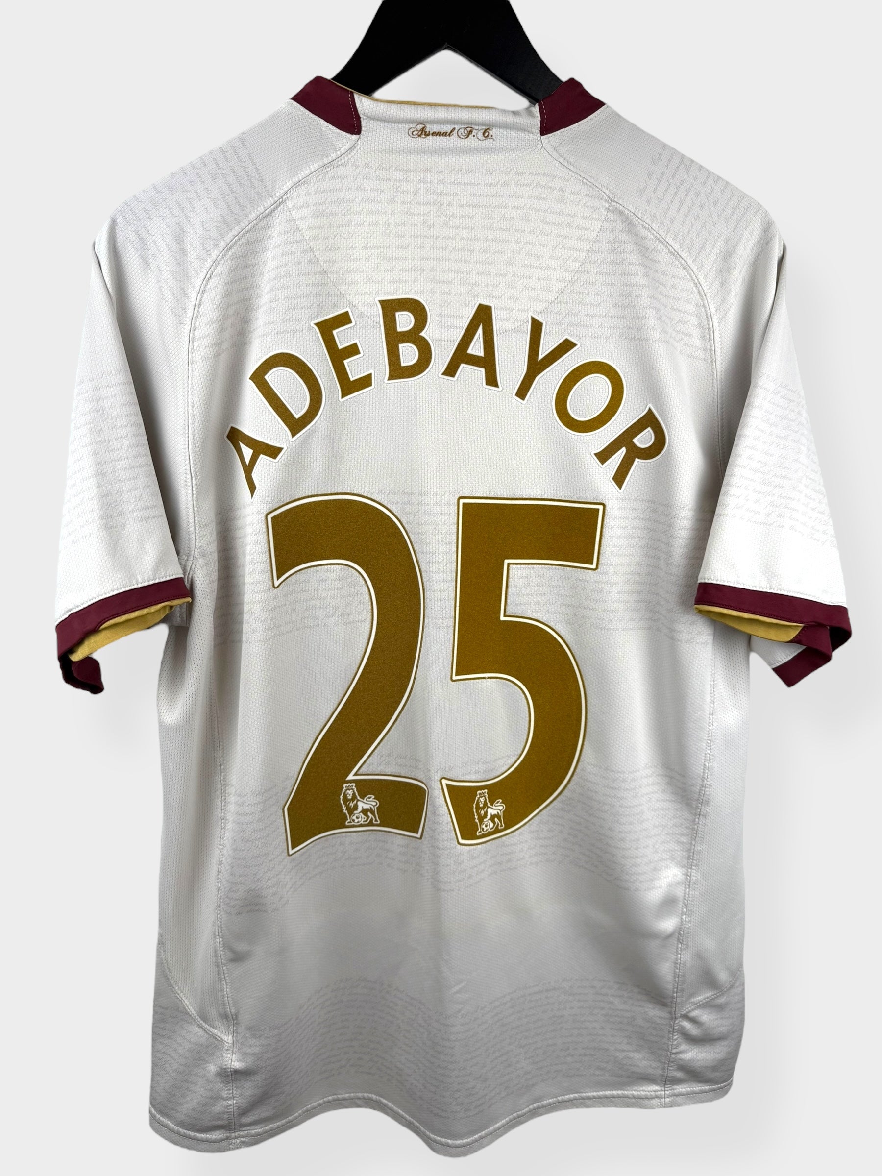 2007-08 ARSENAL AWAY SHIRT ADEBAYOR #25 M