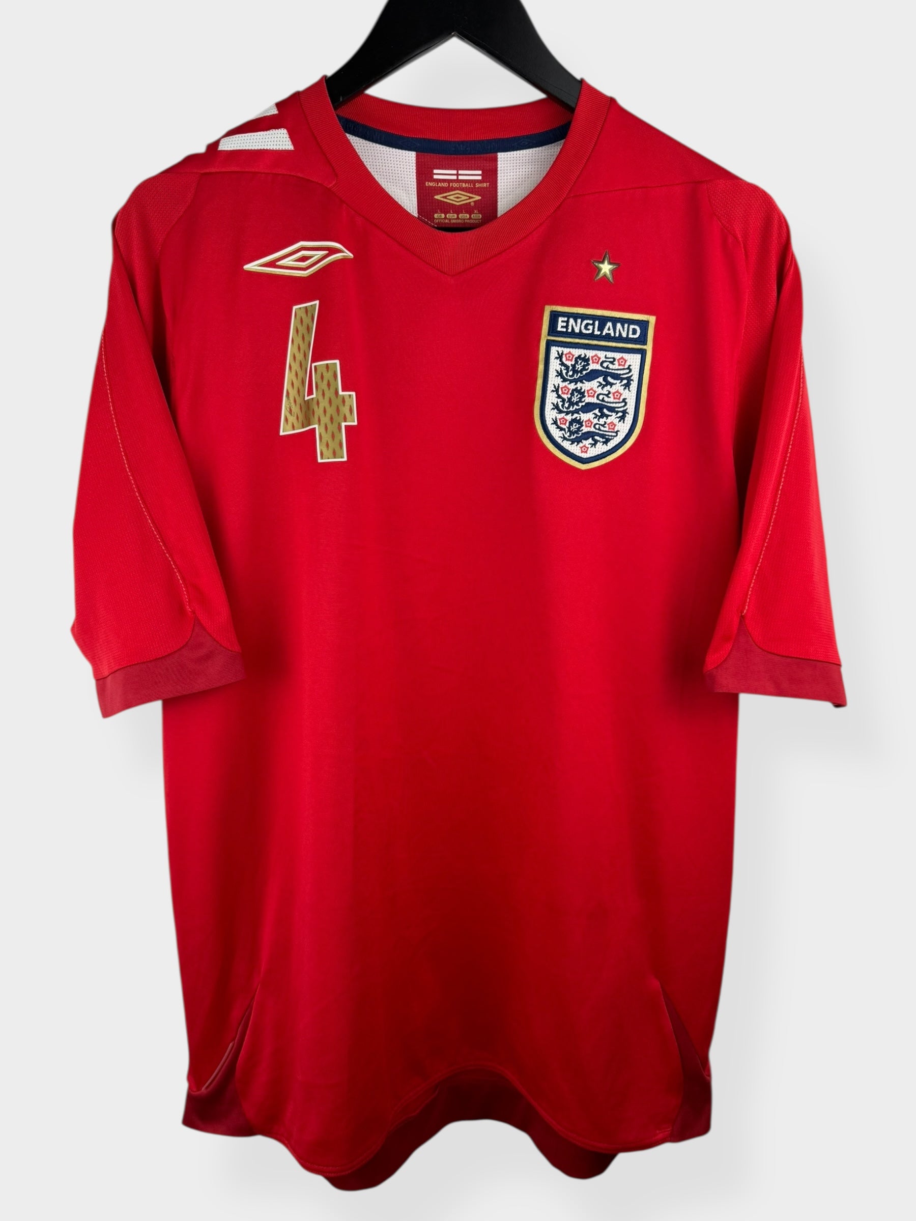 2006-08 ENGLAND AWAY SHIRT GERRARD #4 L