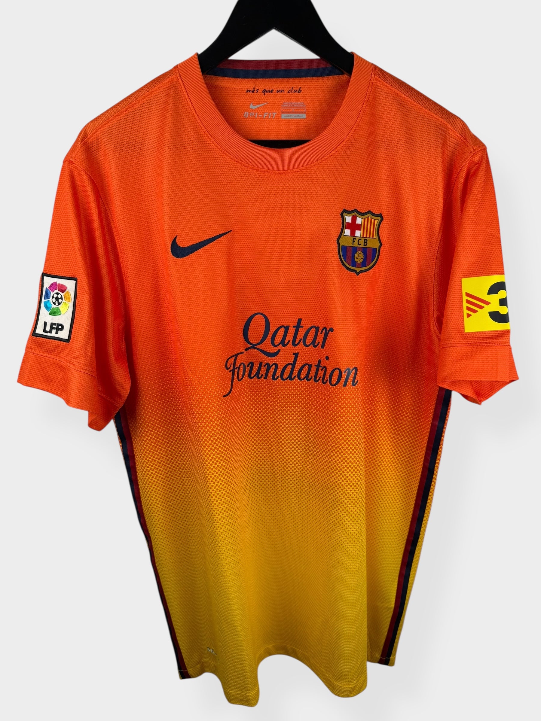 2012-13 BARCELONA AWAY SHIRT DAVID VILLA #7 L