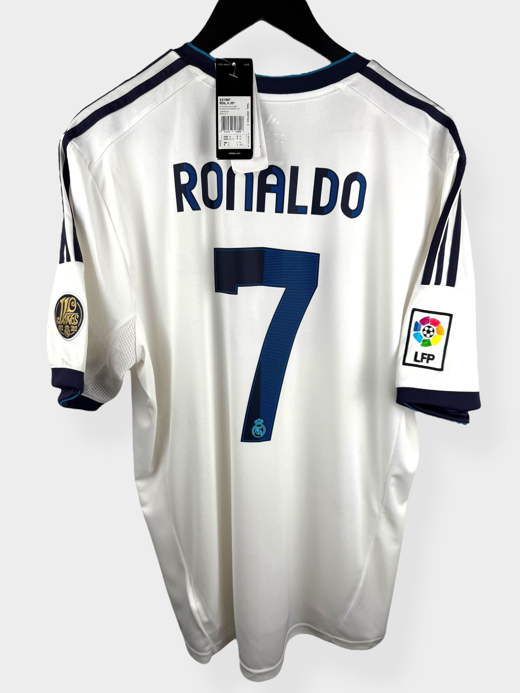 2012-13 REAL MADRID HOME SHIRT RONALDO #7 XL - Authentic Football Club