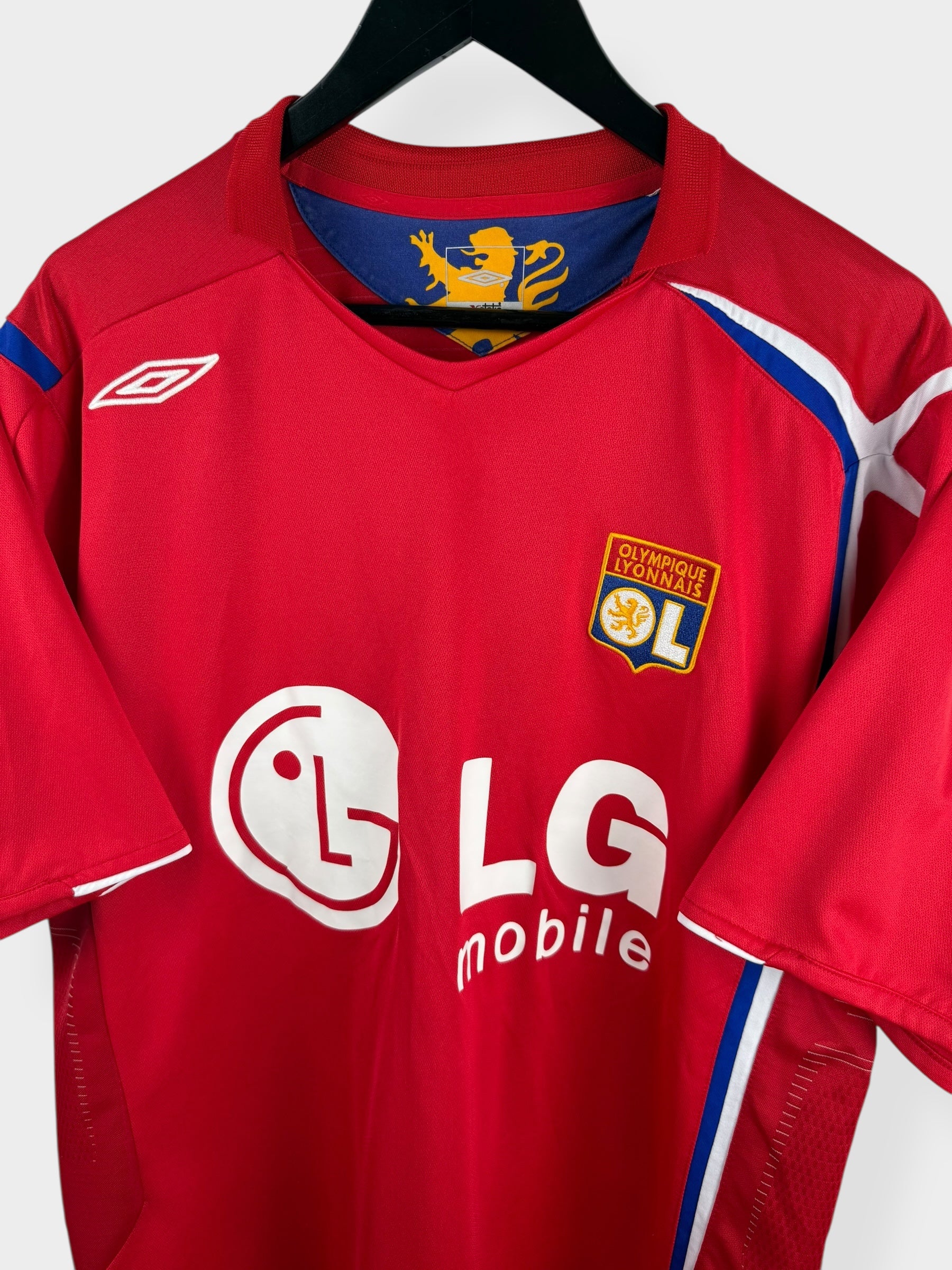 2005-06 OLYMPIQUE LYONNAIS AWAY SHIRT JUNINHO #8 XL - Authentic Football Club