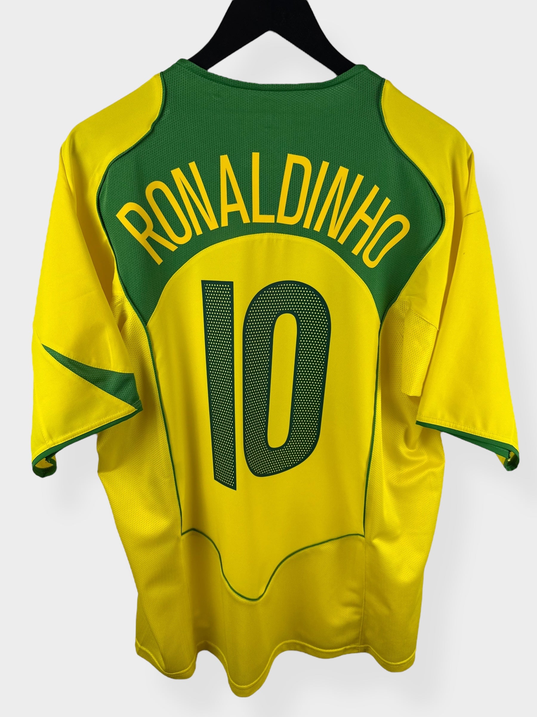 2004-06 BRAZIL HOME SHIRT RONALDINHO #10 L