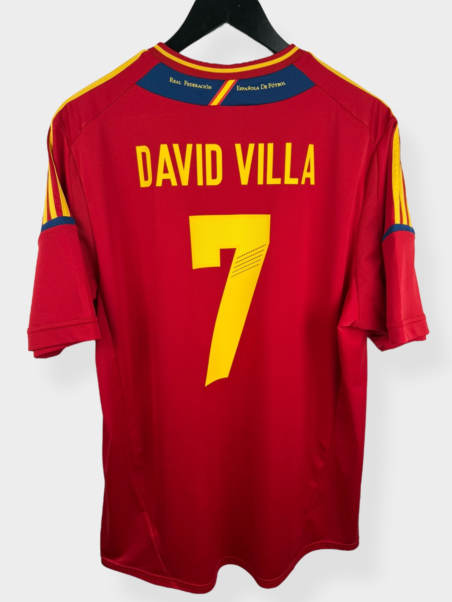 2011-12 SPAIN HOME SHIRT DAVID VILLA #7 XL