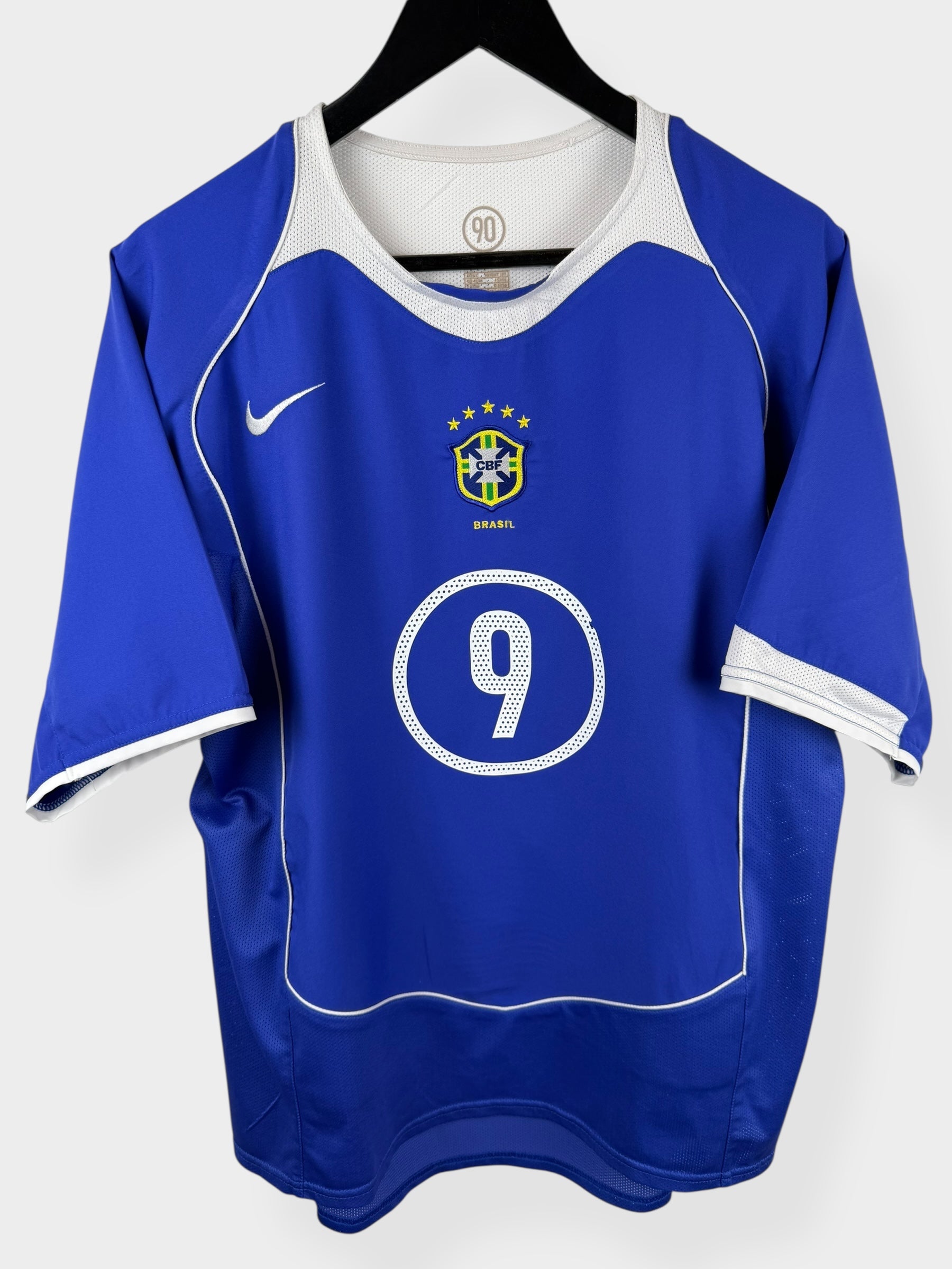 2004-06 BRAZIL AWAY SHIRT RONALDO #9 L - Authentic Football Club