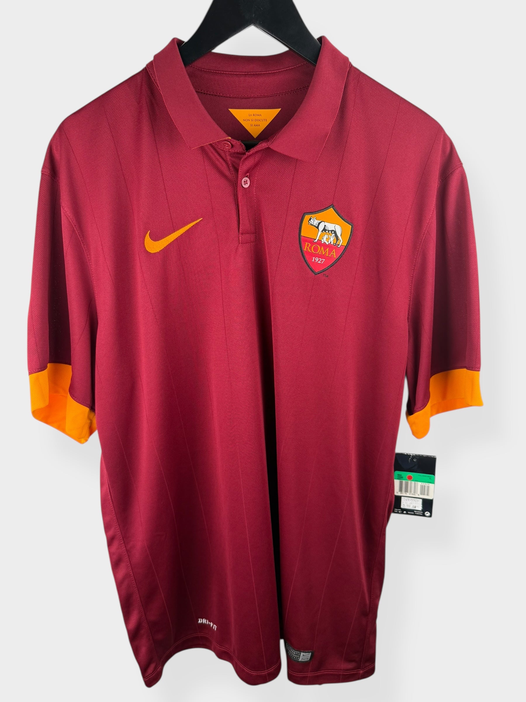 2014-15 AS ROMA HOME SHIRT STROOTMAN #6 XL
