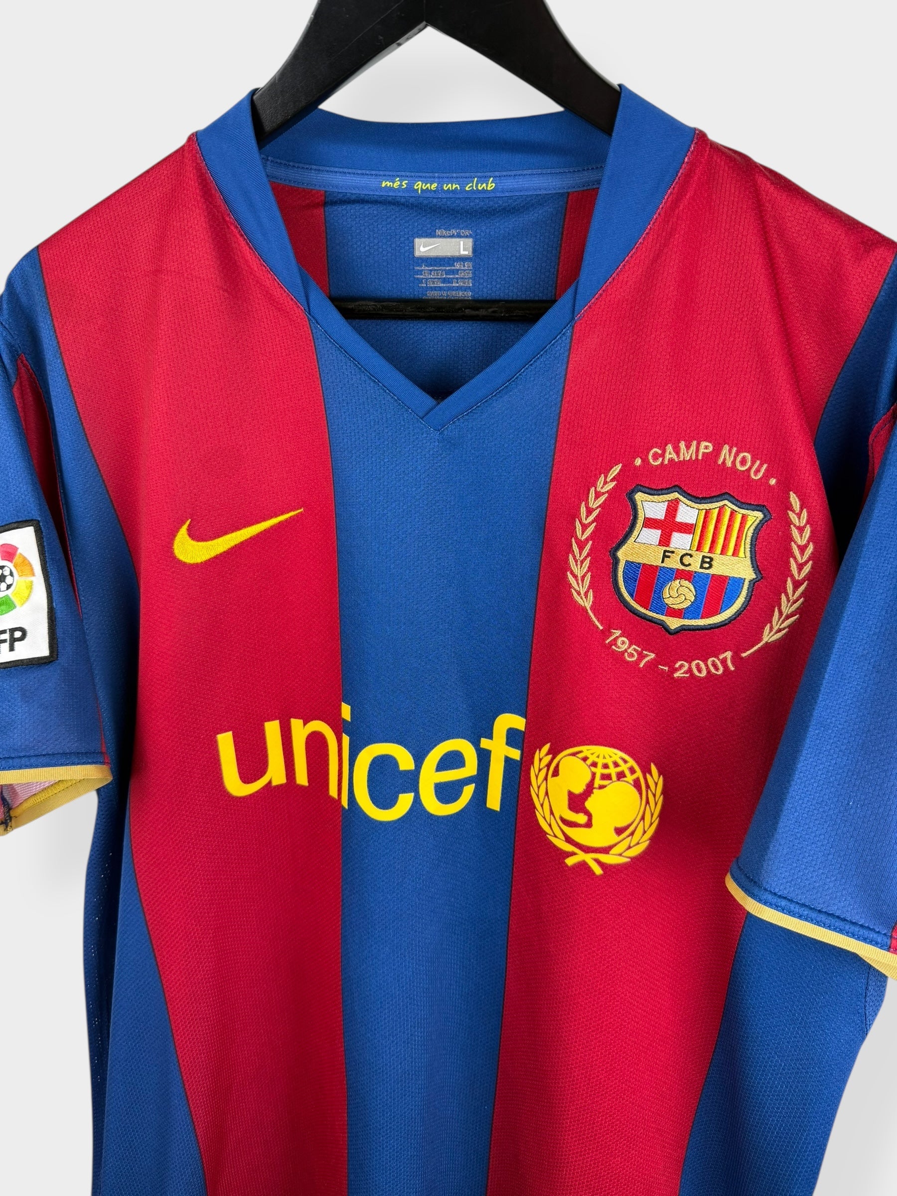 2007-08 BARCELONA HOME SHIRT RONALDINHO #10 L - Authentic Football Club