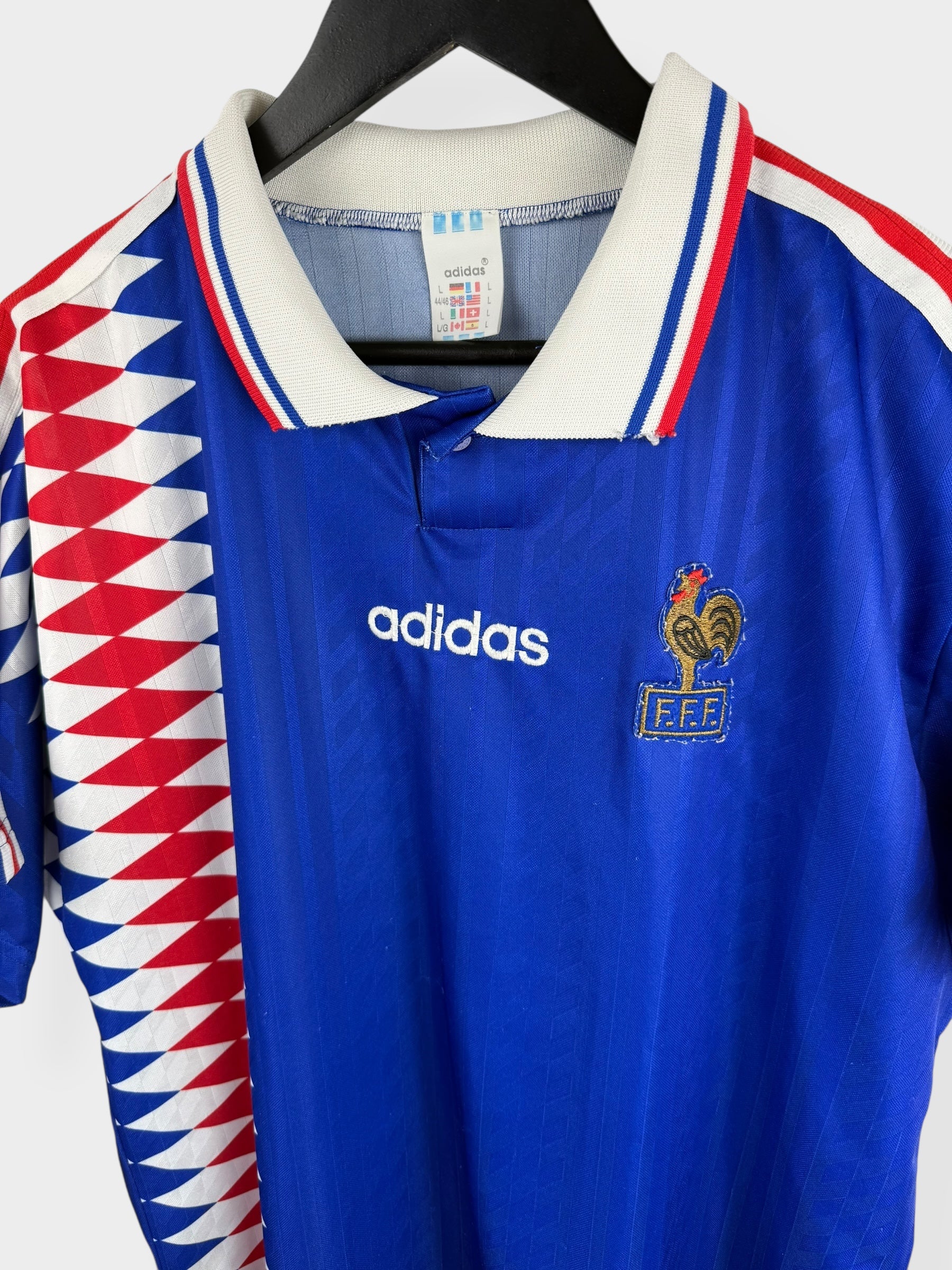 1994-96 FRANCE HOME SHIRT L - Authentic Football Club
