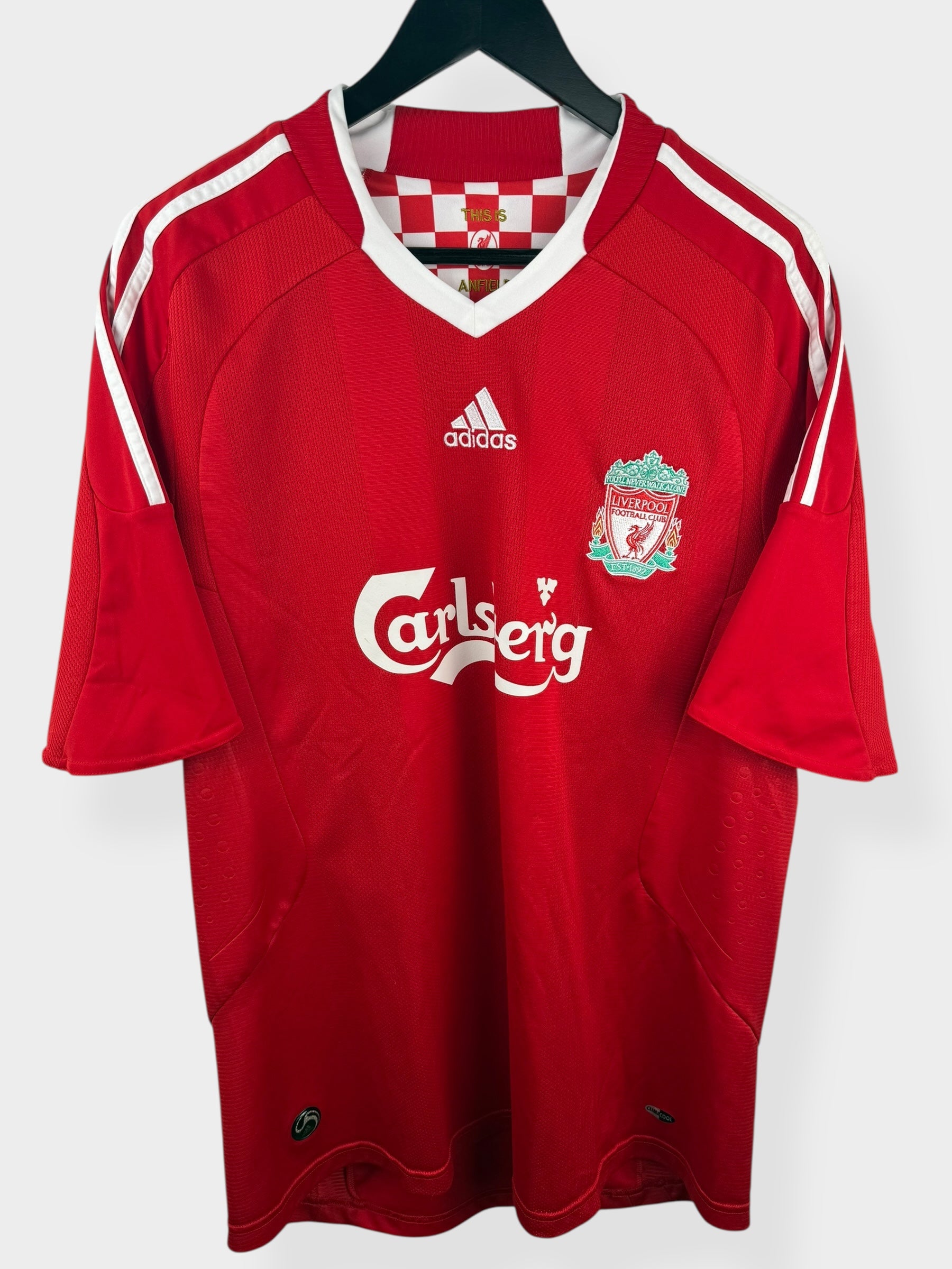 2008-10 LIVERPOOL HOME SHIRT GERRARD #8 L