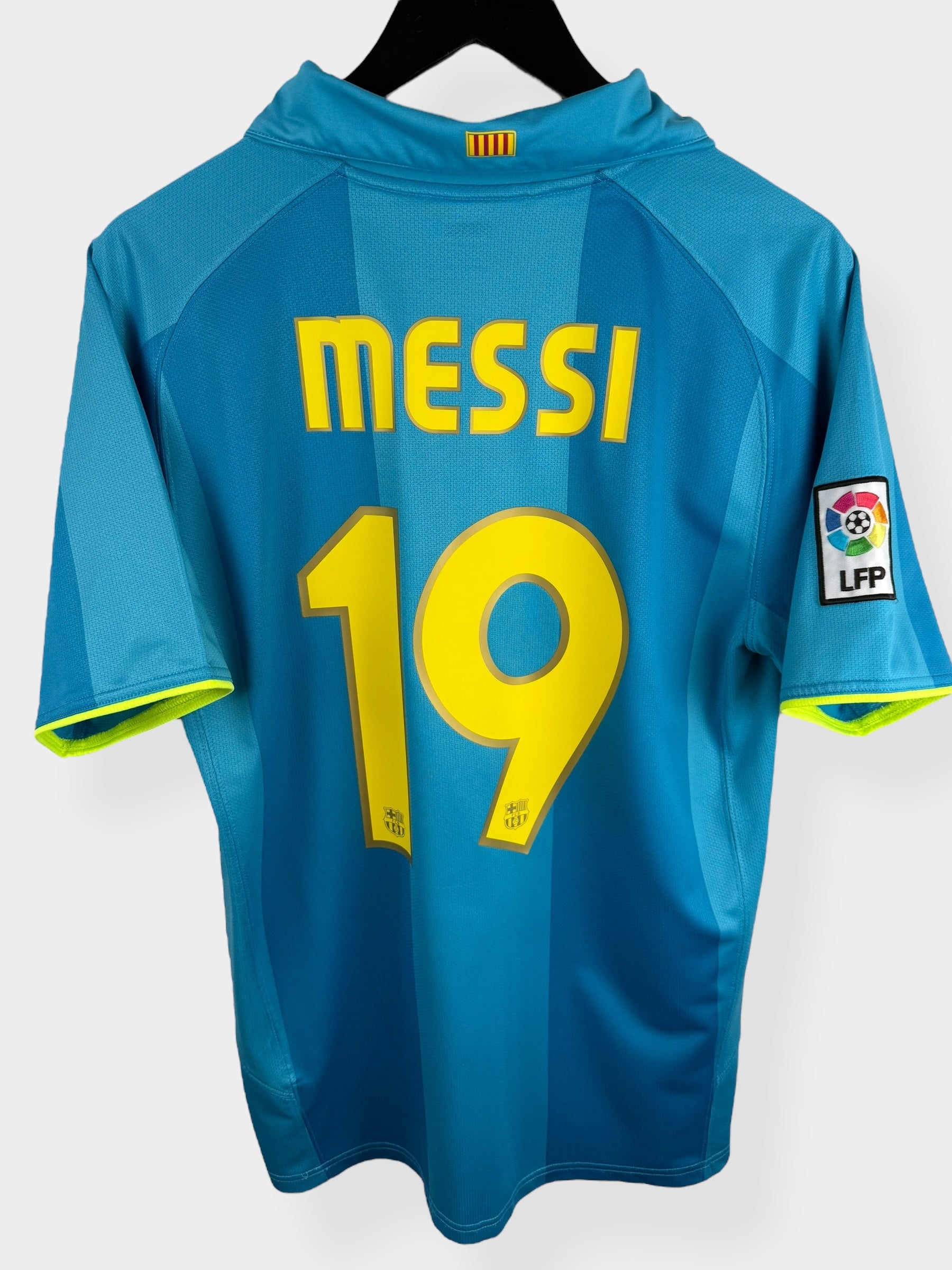 2007-08 BARCELONA AWAY SHIRT MESSI #19 M - Authentic Football Club