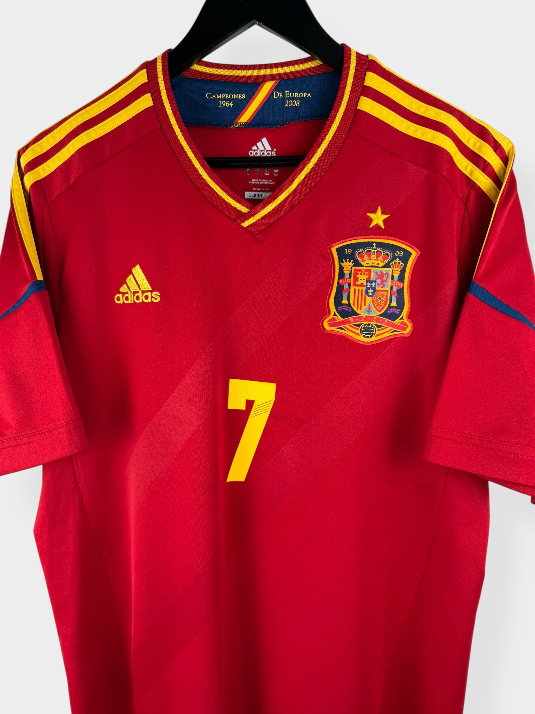 2012-13 SPAIN HOME SHIRT DAVID VILLA #7 L