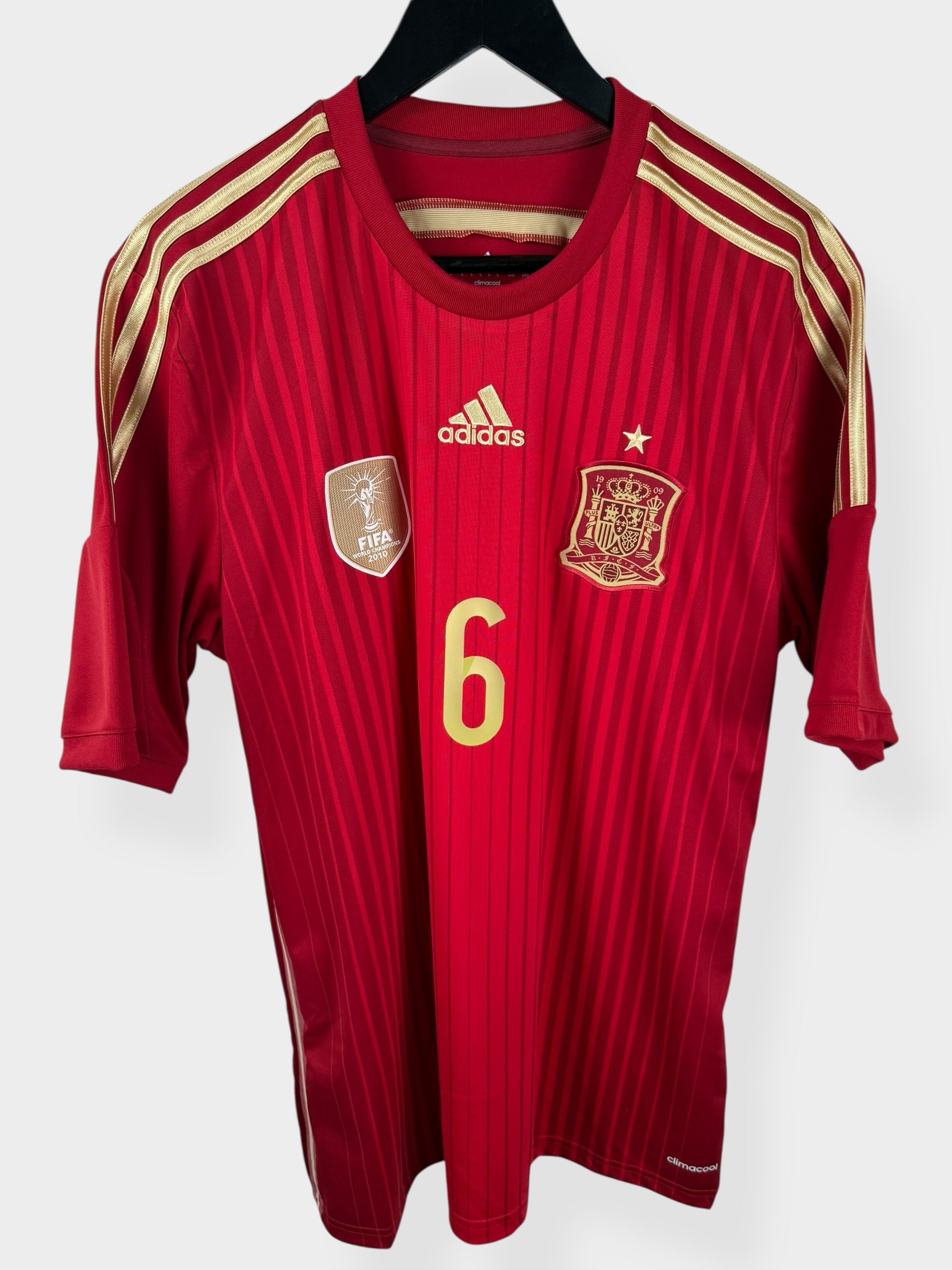 2014-15 SPAIN HOME SHIRT INIESTA #6 L
