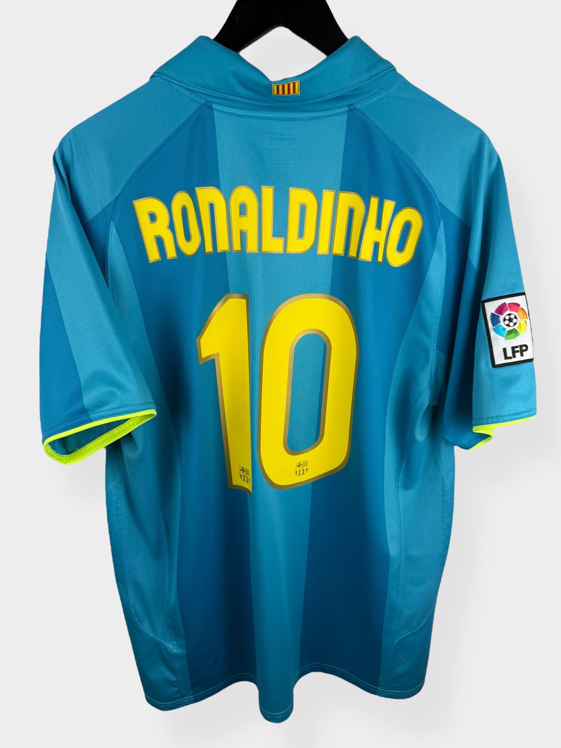 2007-08 BARCELONA AWAY SHIRT RONALDINHO #10 L