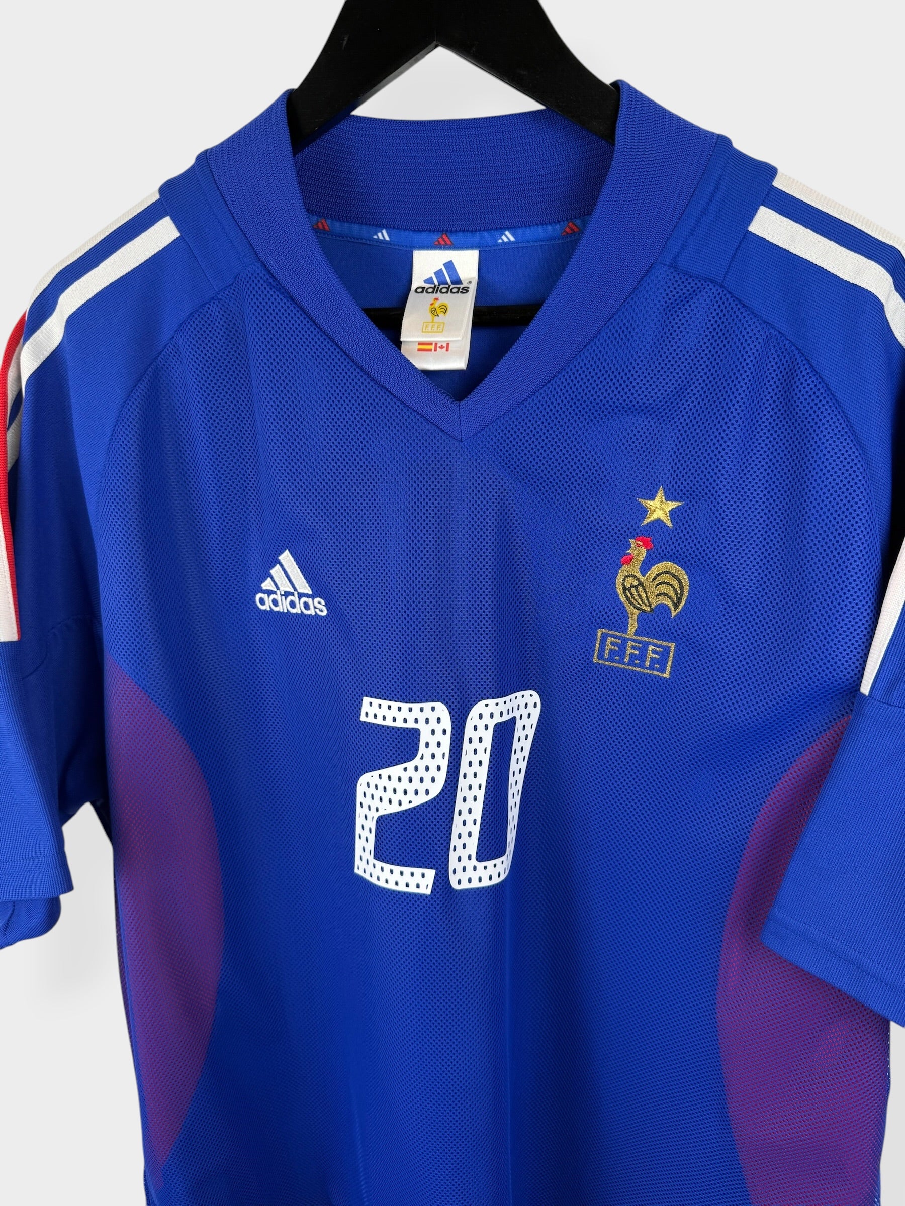 MAILLOT DOMICILE FRANCE 2002-04 TREZEGUET #20 XL