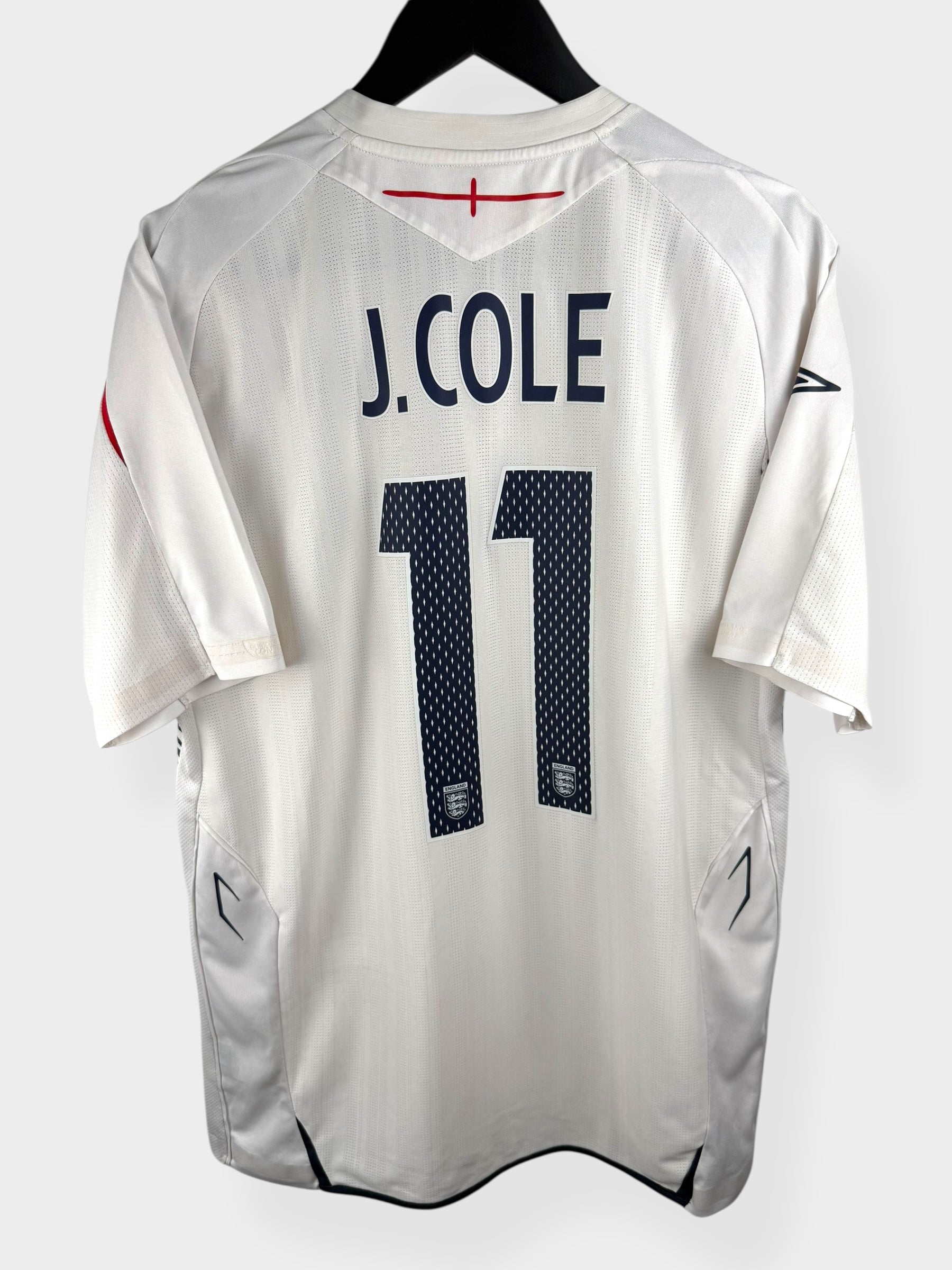 2007-09 ENGLAND HOME SHIRT J. COLE #11 L