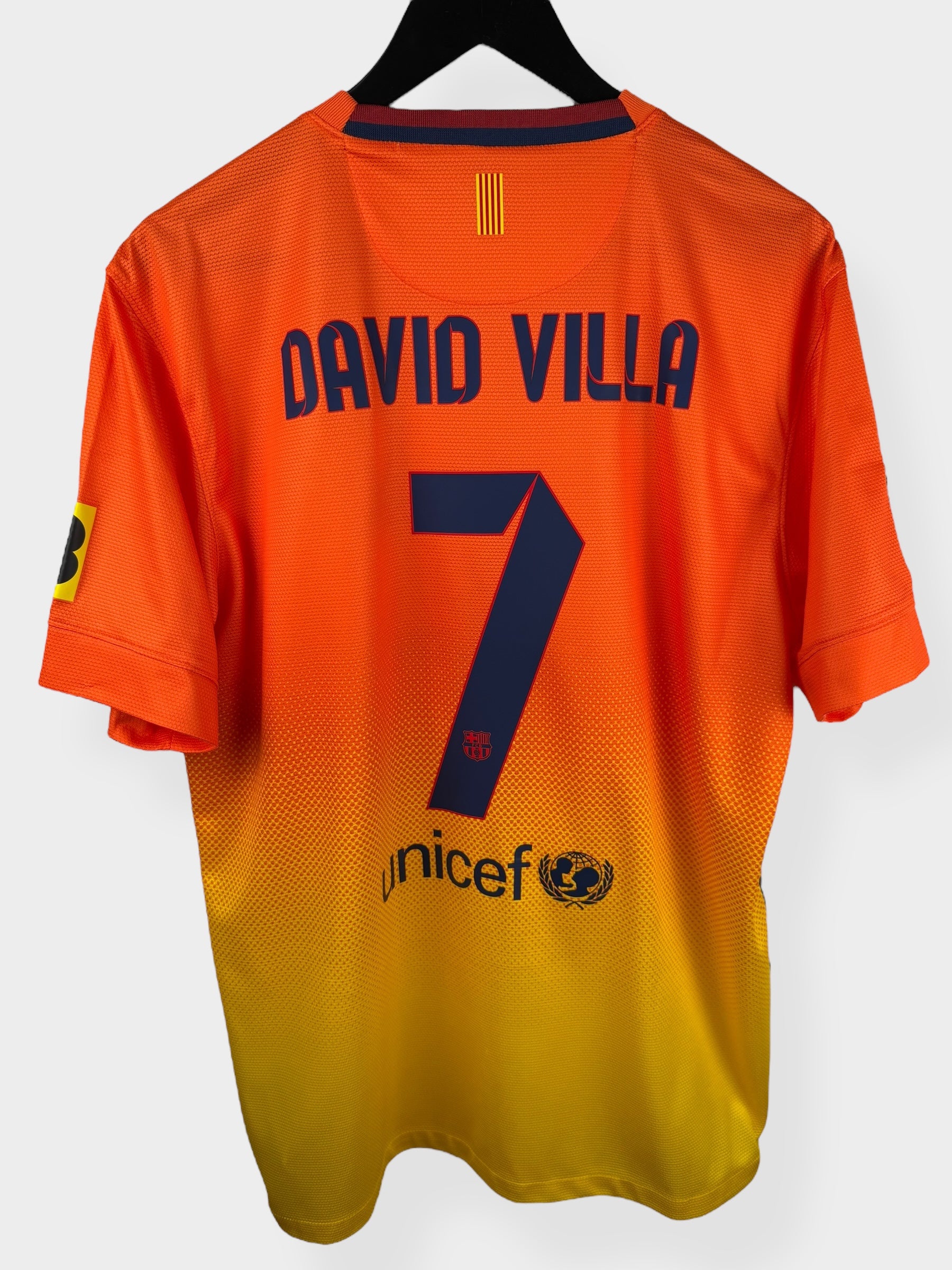 2012-13 BARCELONA AWAY SHIRT DAVID VILLA #7 L