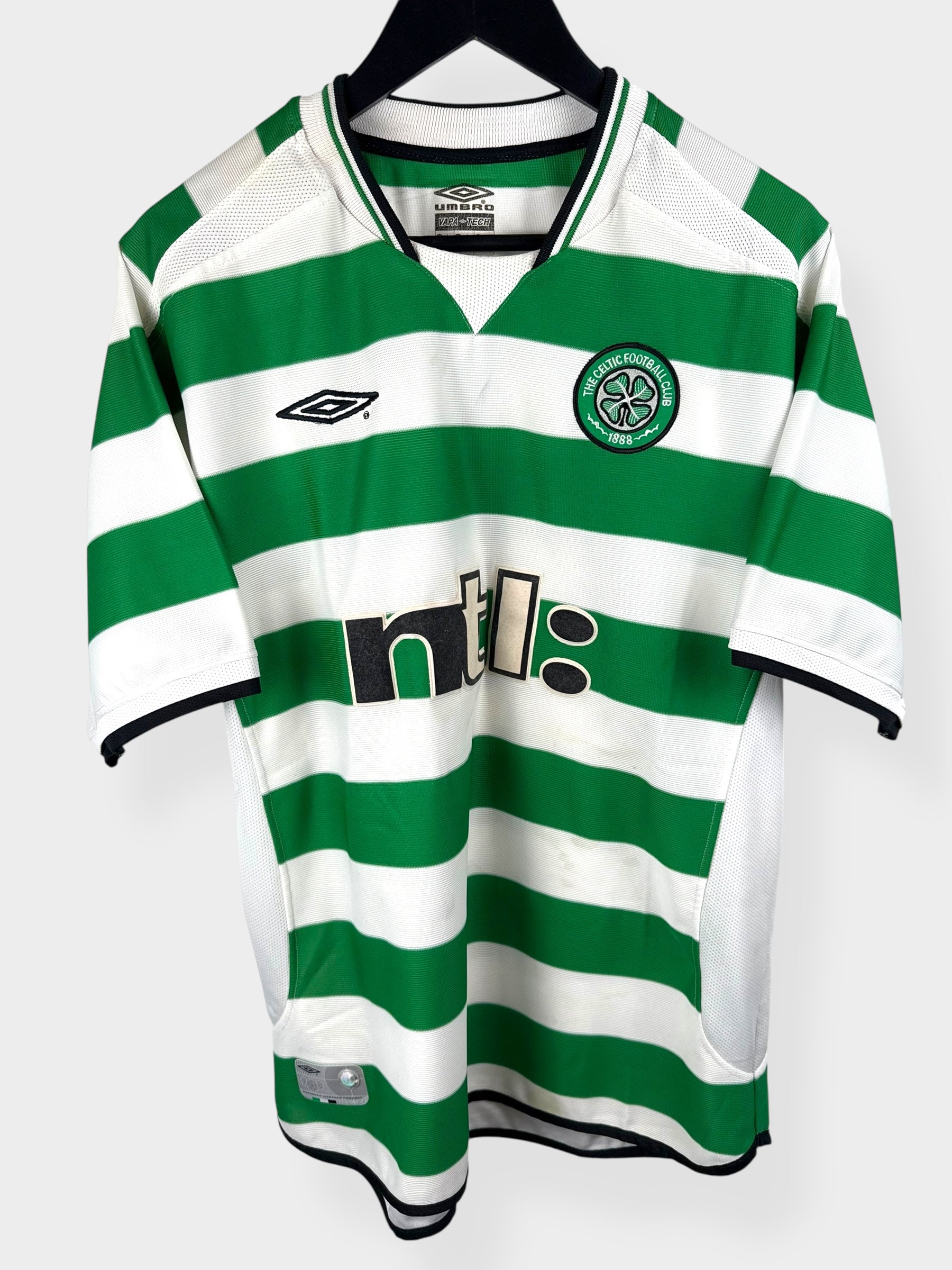 2001-02 CELTIC HOME SHIRT LARSSON #7 L