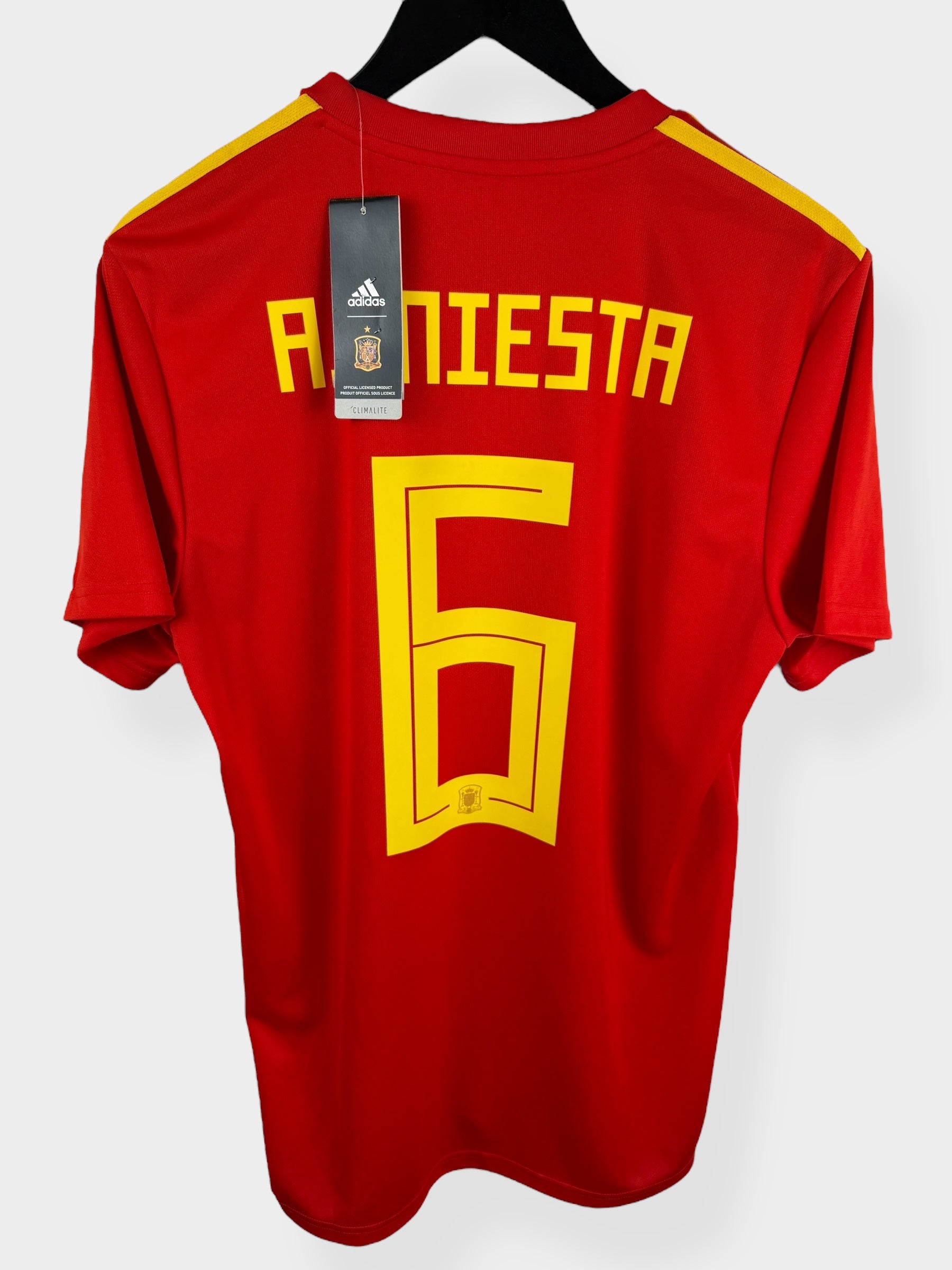2018-19 SPAIN HOME SHIRT INIESTA #6 M - Authentic Football Club