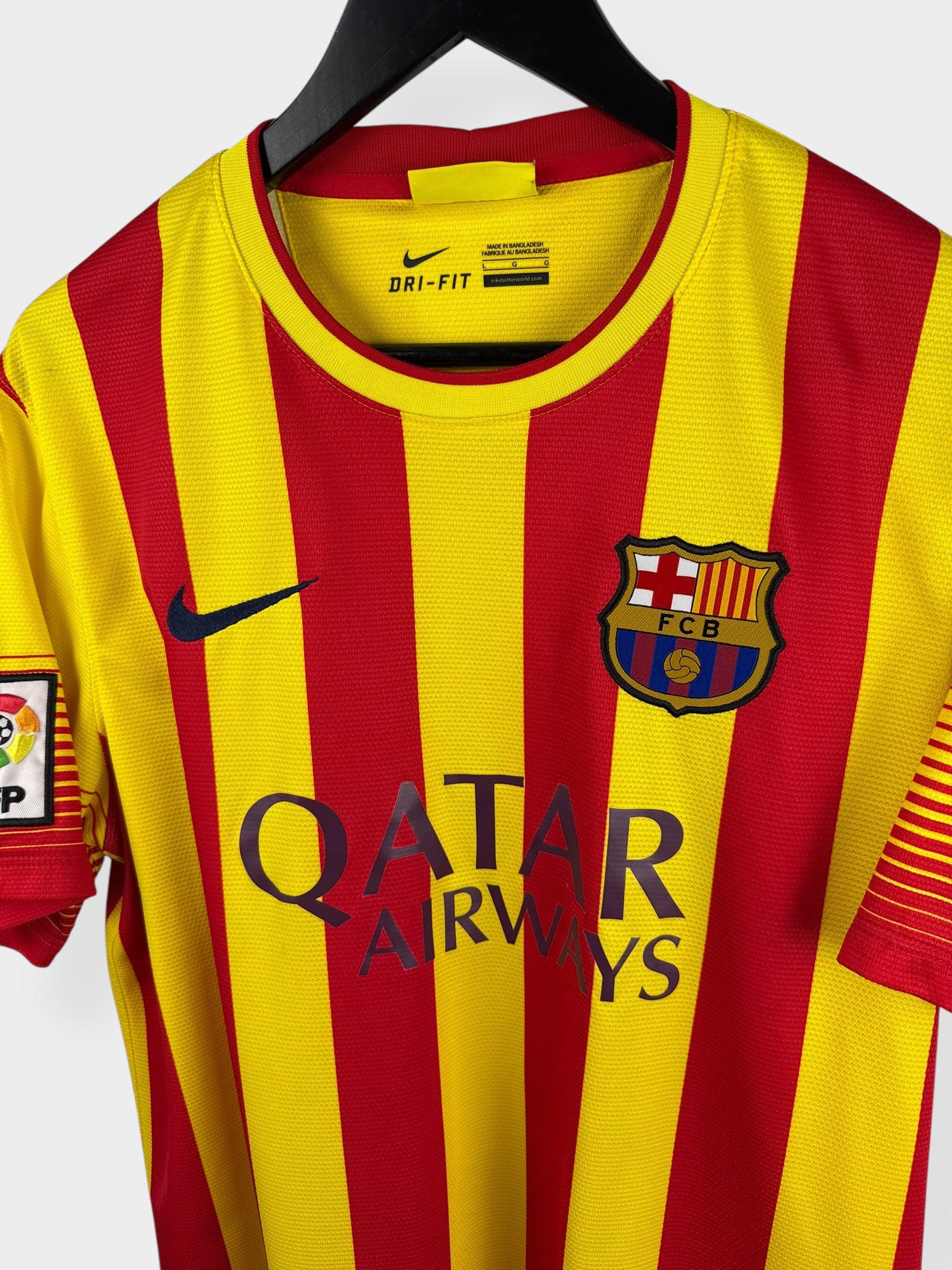 2013-14 BARCELONA AWAY SHIRT MESSI #10 L - Authentic Football Club