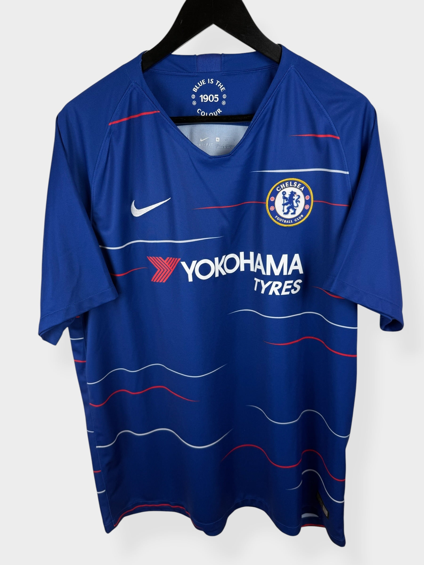 MAILLOT DOMICILE CHELSEA 2018-19 HAZARD #10 XL