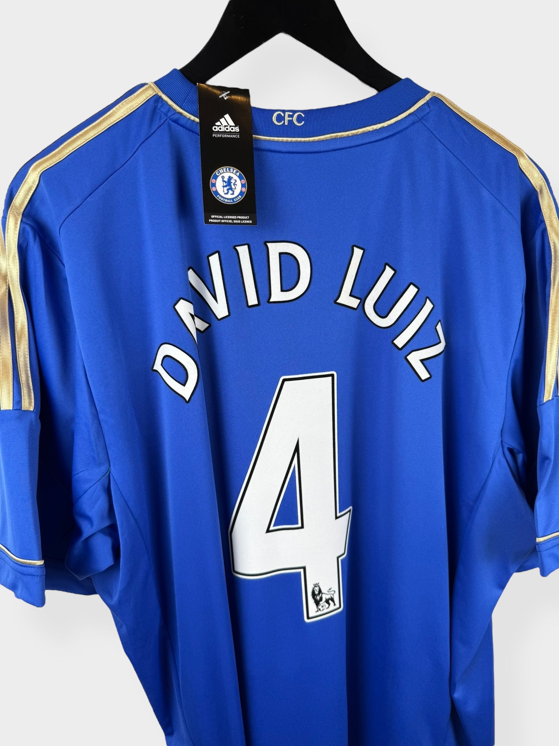 2012-13 CHELSEA HOME SHIRT DAVID LUIZ #4 - Authentic Football Club