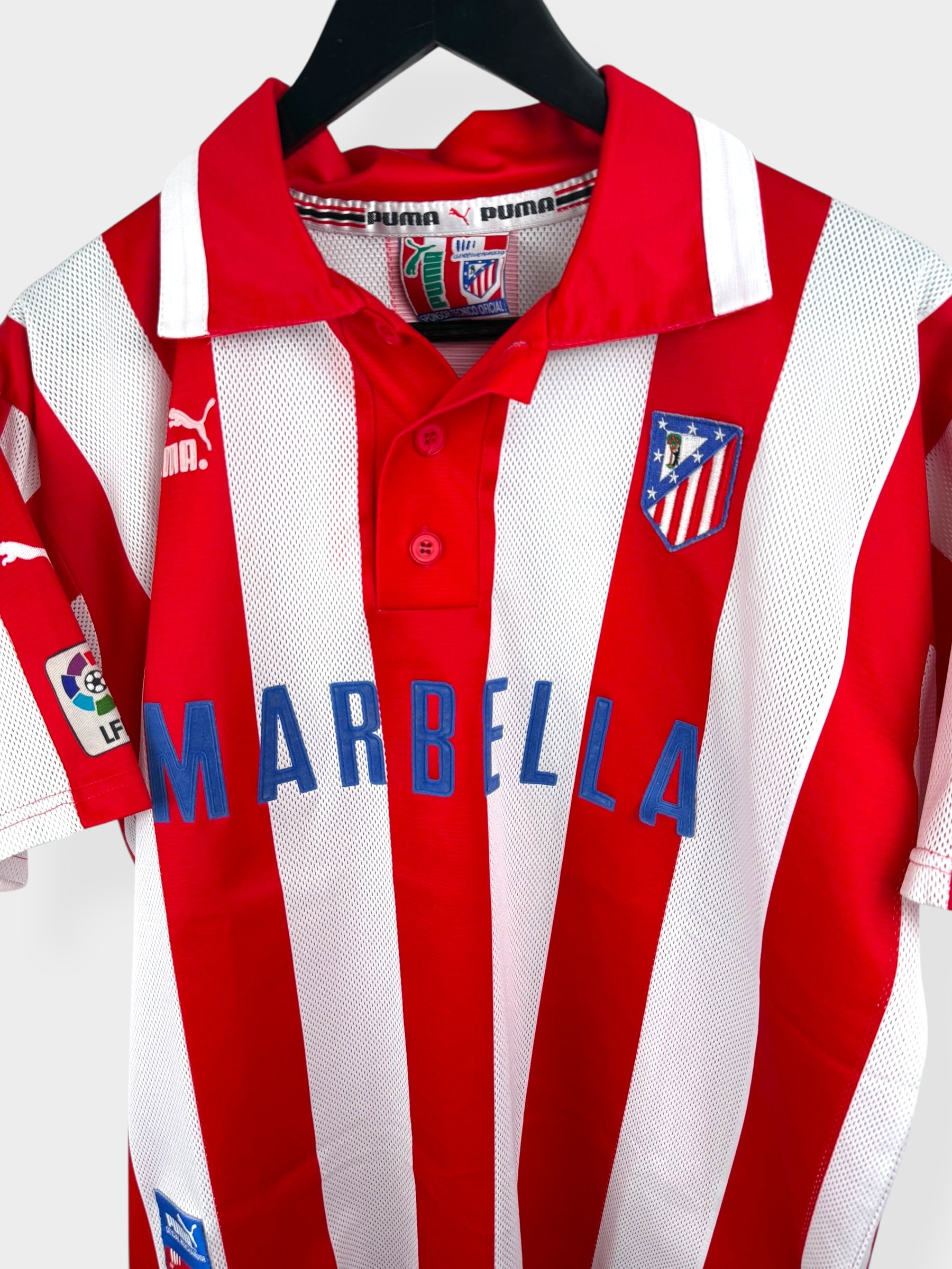 1997-98 ATLETICO MADRID HOME SHIRT M - Authentic Football Club