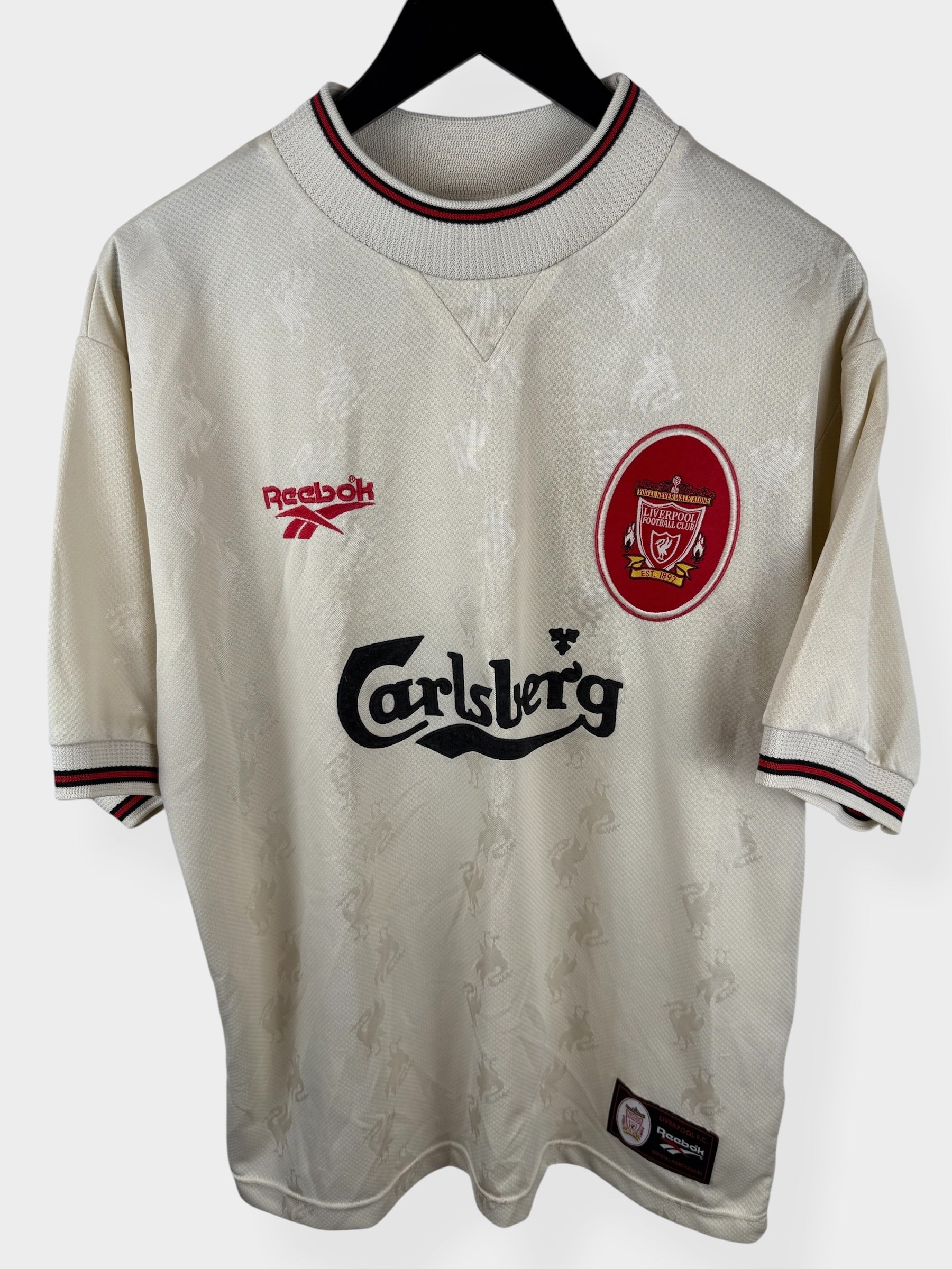 1996-97 LIVERPOOL UITSHiRT MC MANAMAN #7 M