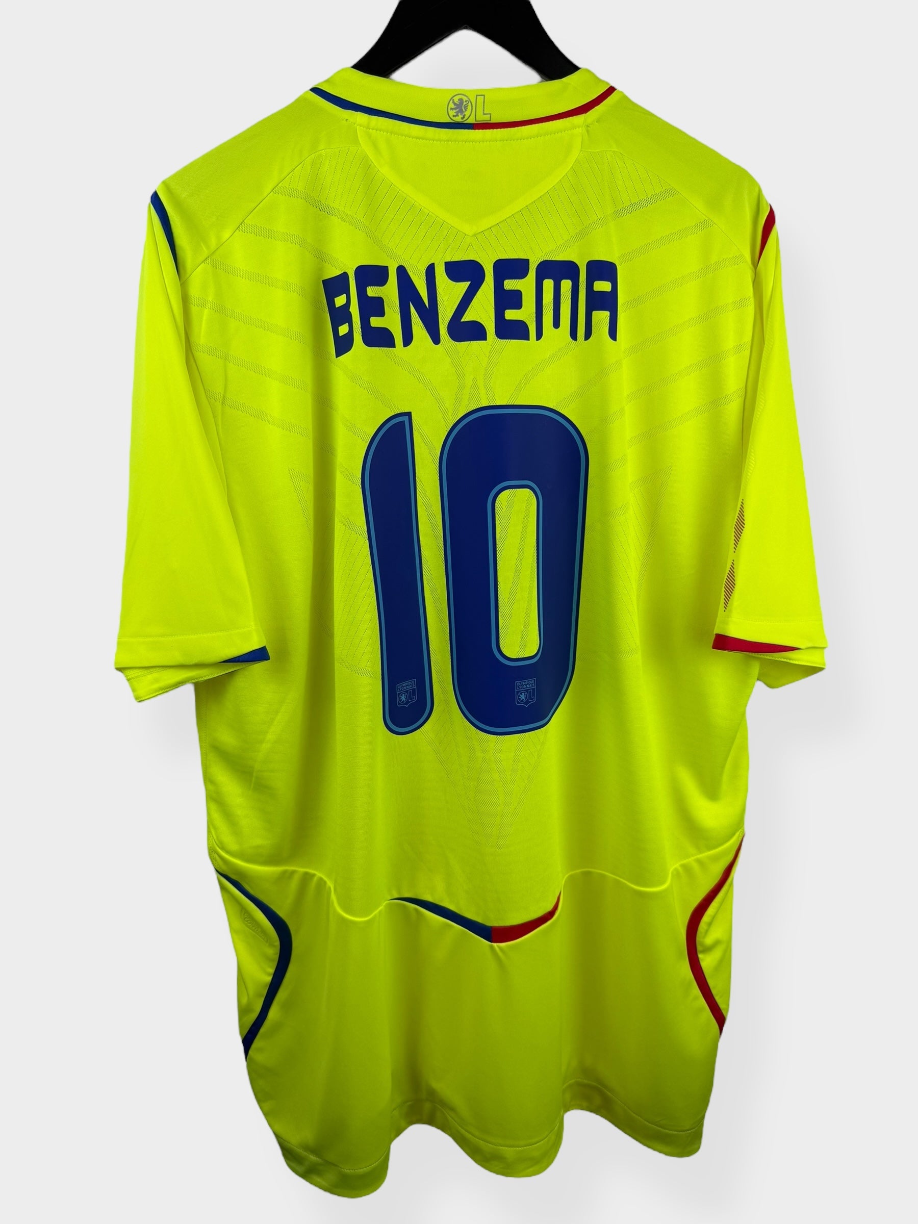 2008-09 OLYMPIQUE LYON THIRD SHIRT BENZEMA #10 XXL