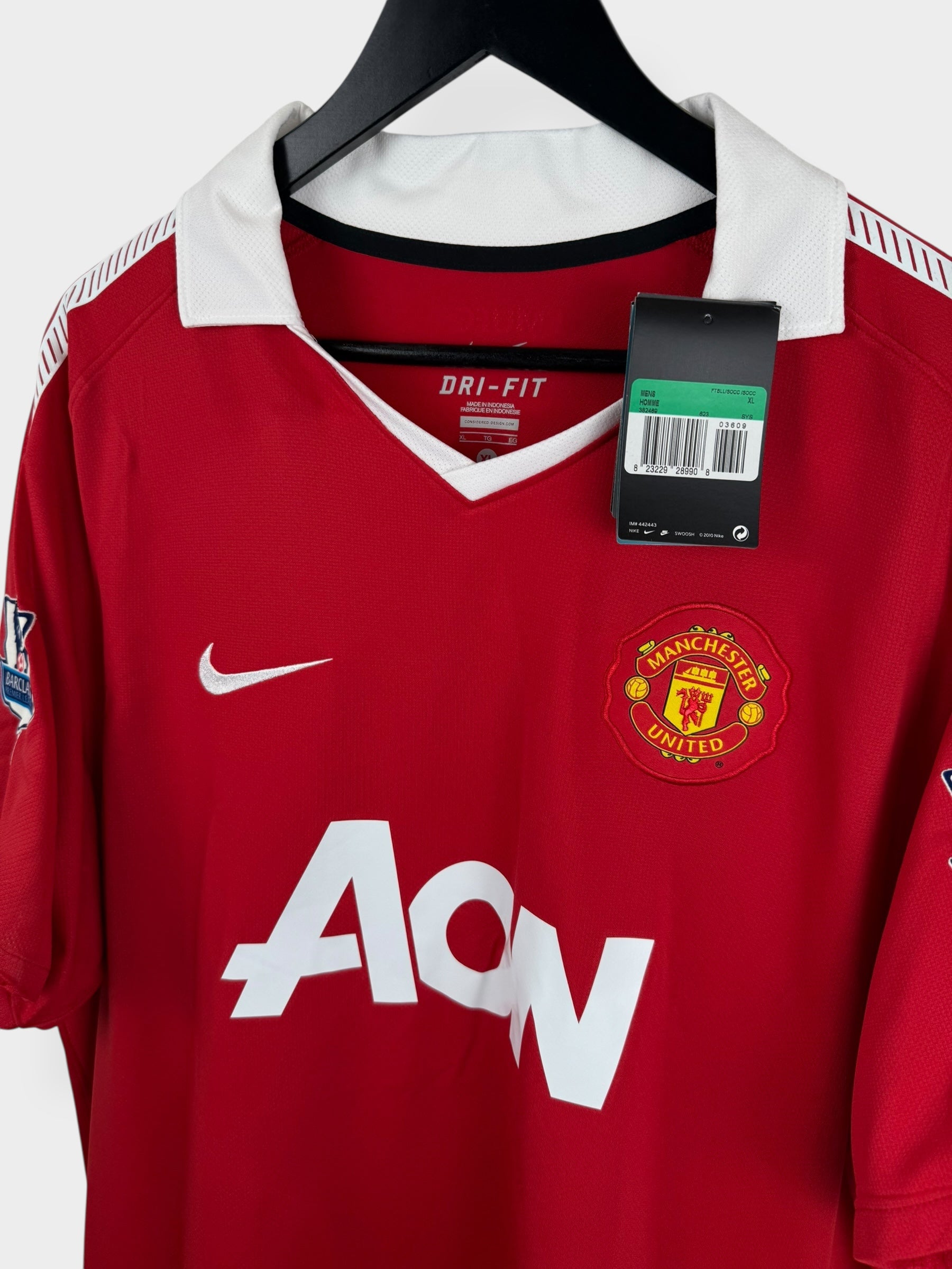 2010-11 MANCHESTER UNITED HOME SHIRT BERBATOV #9 XL