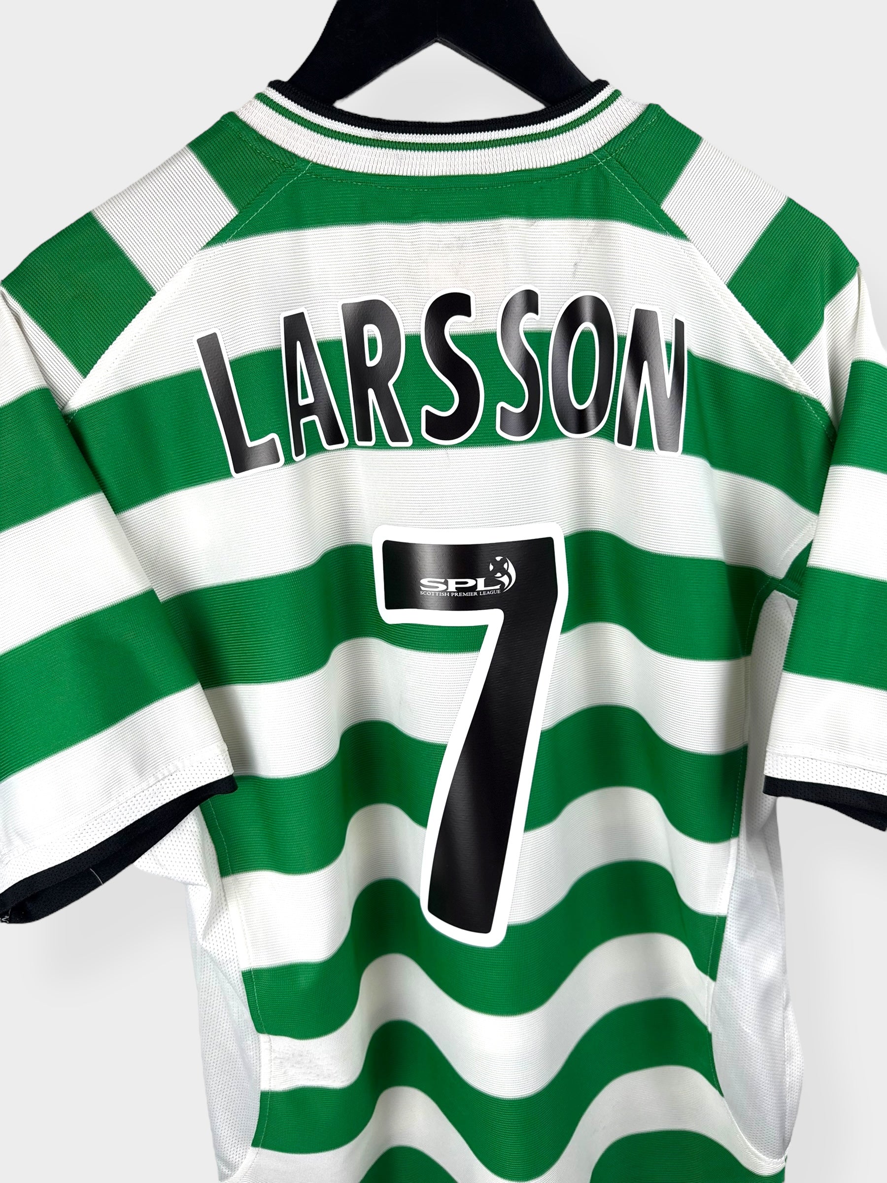 2001-02 CELTIC HOME SHIRT LARSSON #7 L