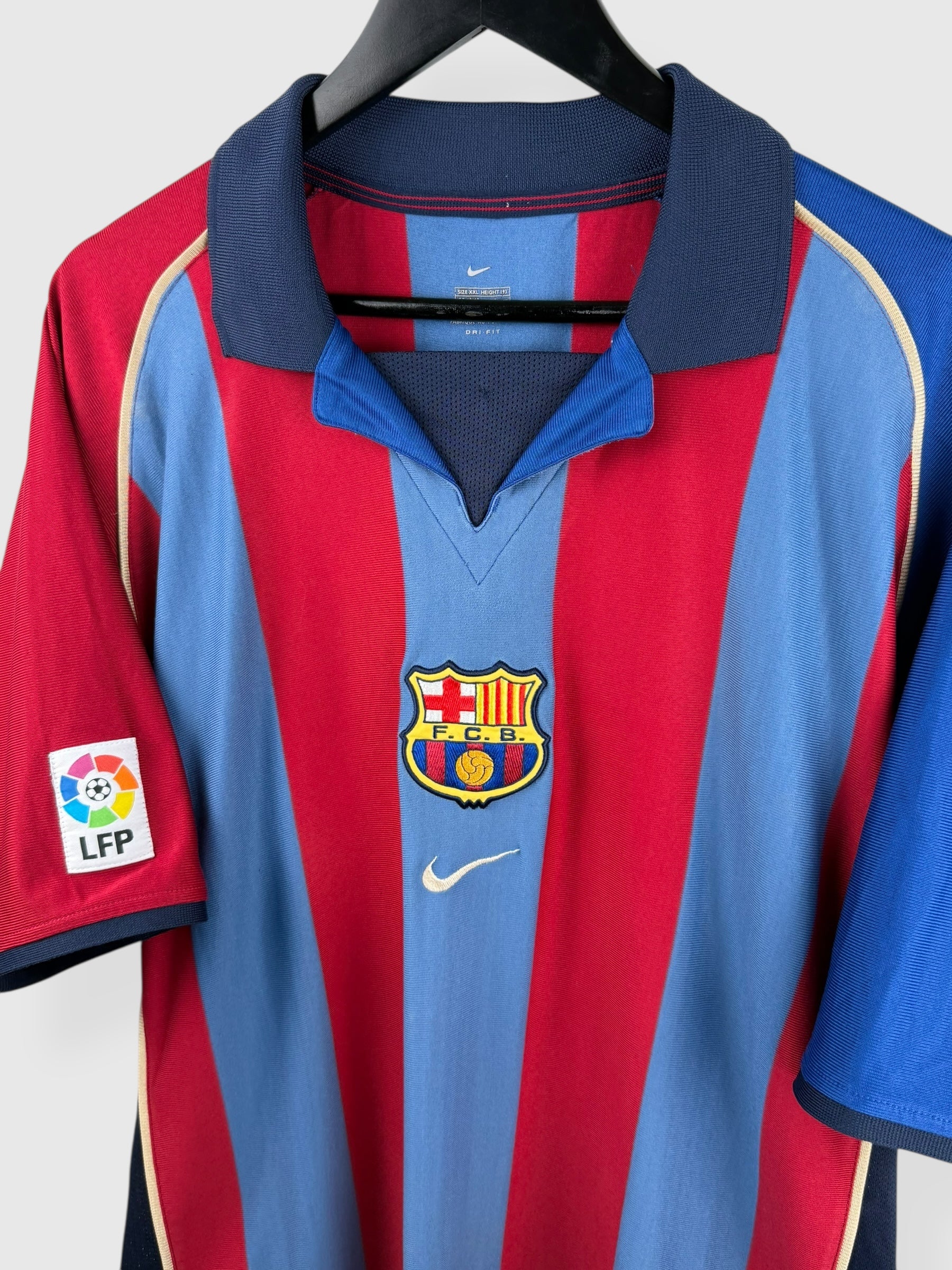2001-02 BARCELONA HEIMTRIKOT RIVALDO #10 XXL