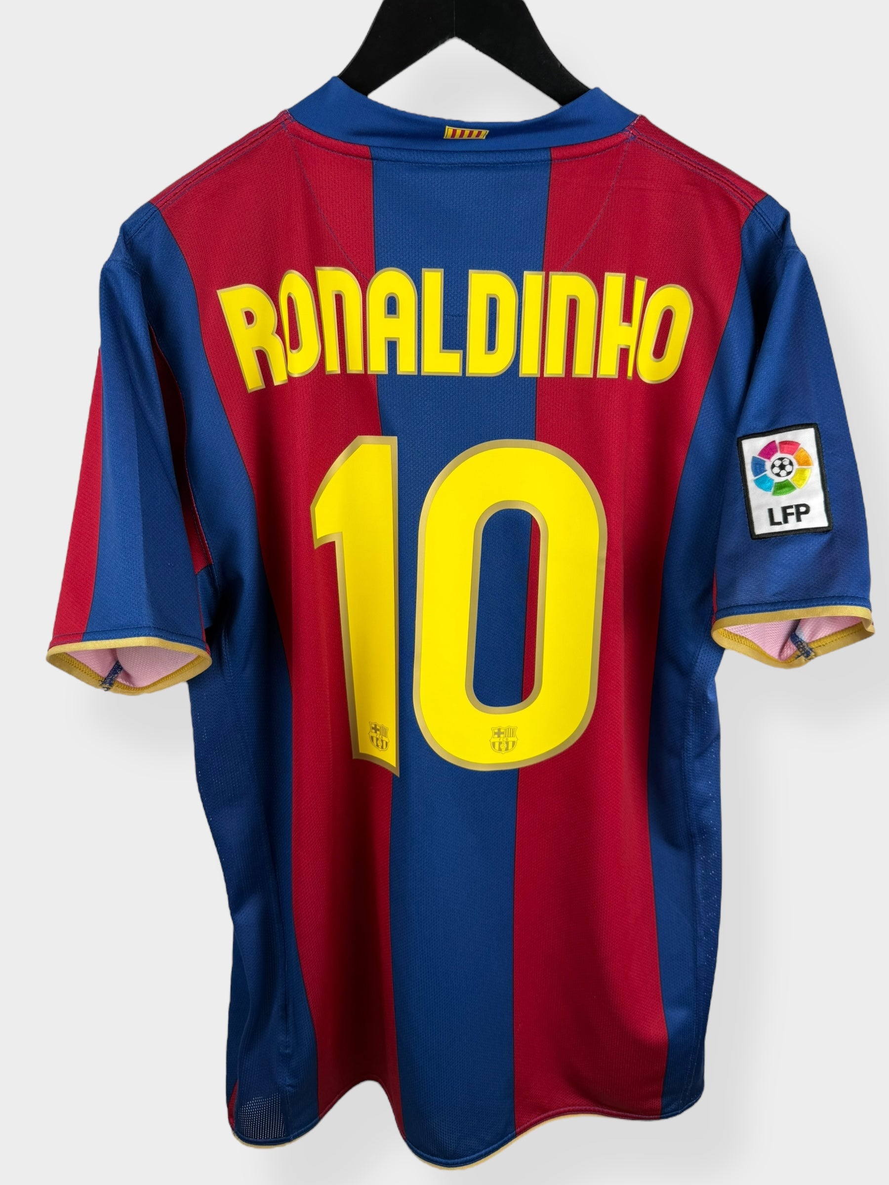 2007-08 BARCELONA HOME SHIRT RONALDINHO #10 L - Authentic Football Club