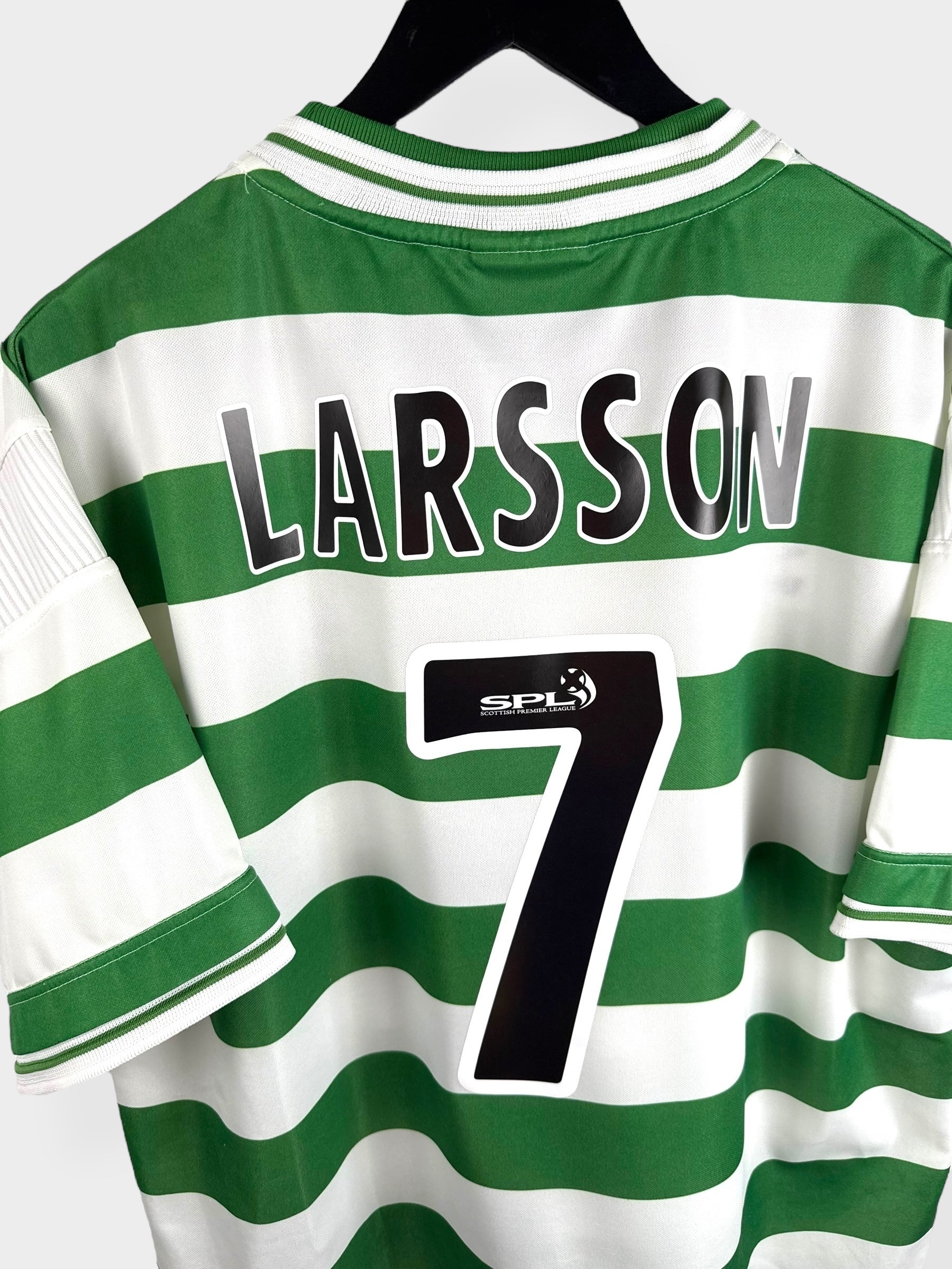 1999-01 CELTIC HOME SHIRT LARSSON #7 XL