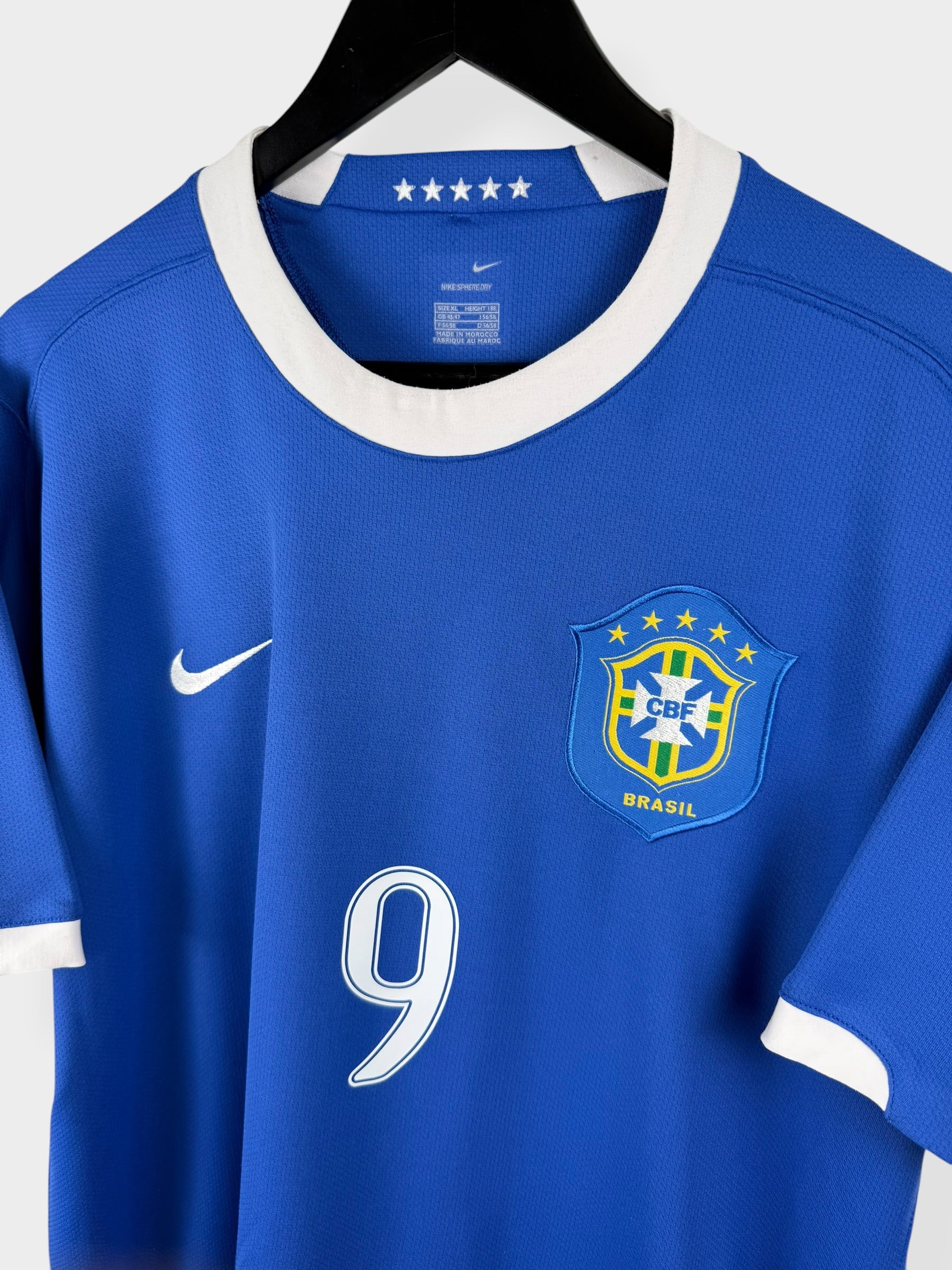 MAILLOT EXTÉRIEUR BRÉSIL 2006-08 RONALDO #9 XL