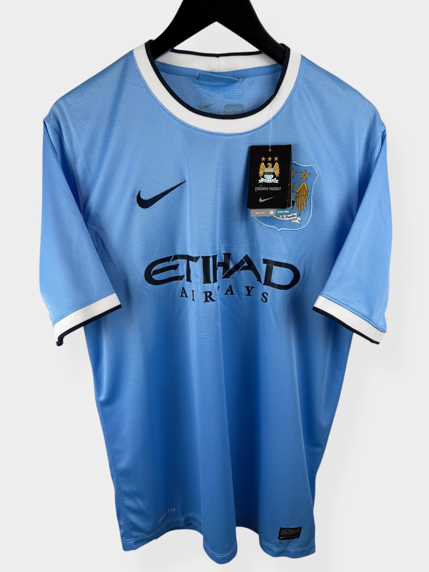2013-14 MANCHESTER CITY HOME SHIRT L - Authentic Football Club