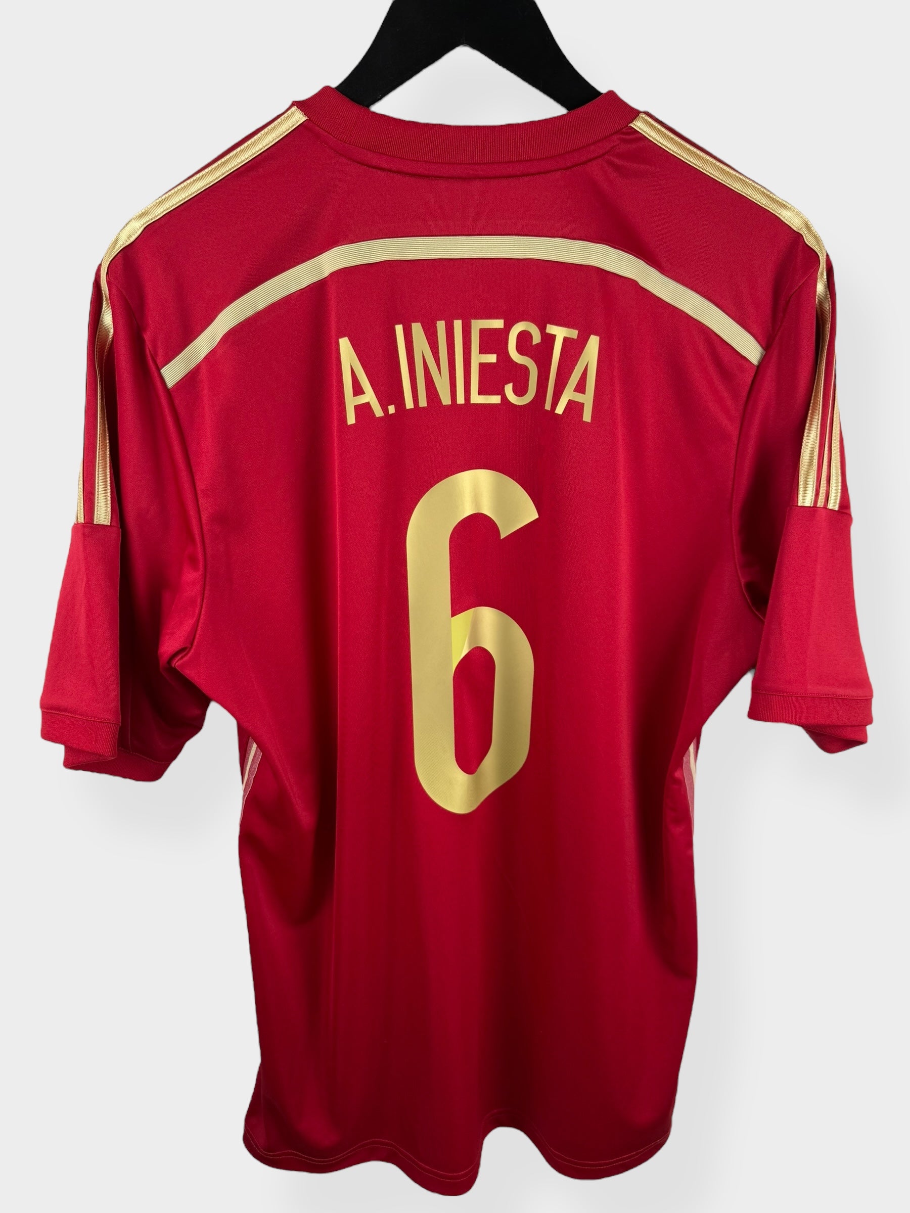 2013-15 SPAIN HOME SHIRT INIESTA #6 L - Authentic Football Club