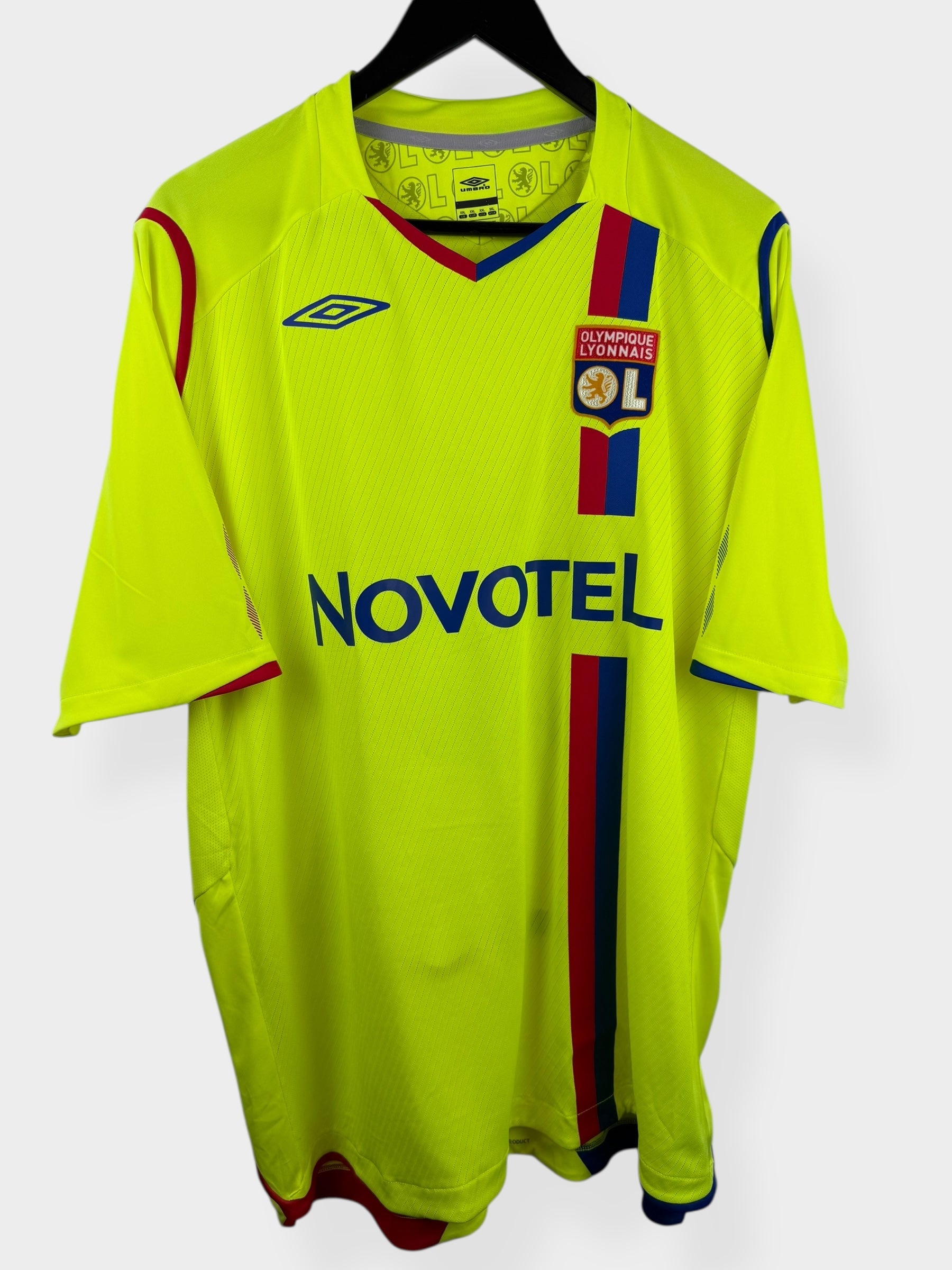 2008-09 OLYMPIQUE LYON DERDE SHIRT BENZEMA #10 XXL