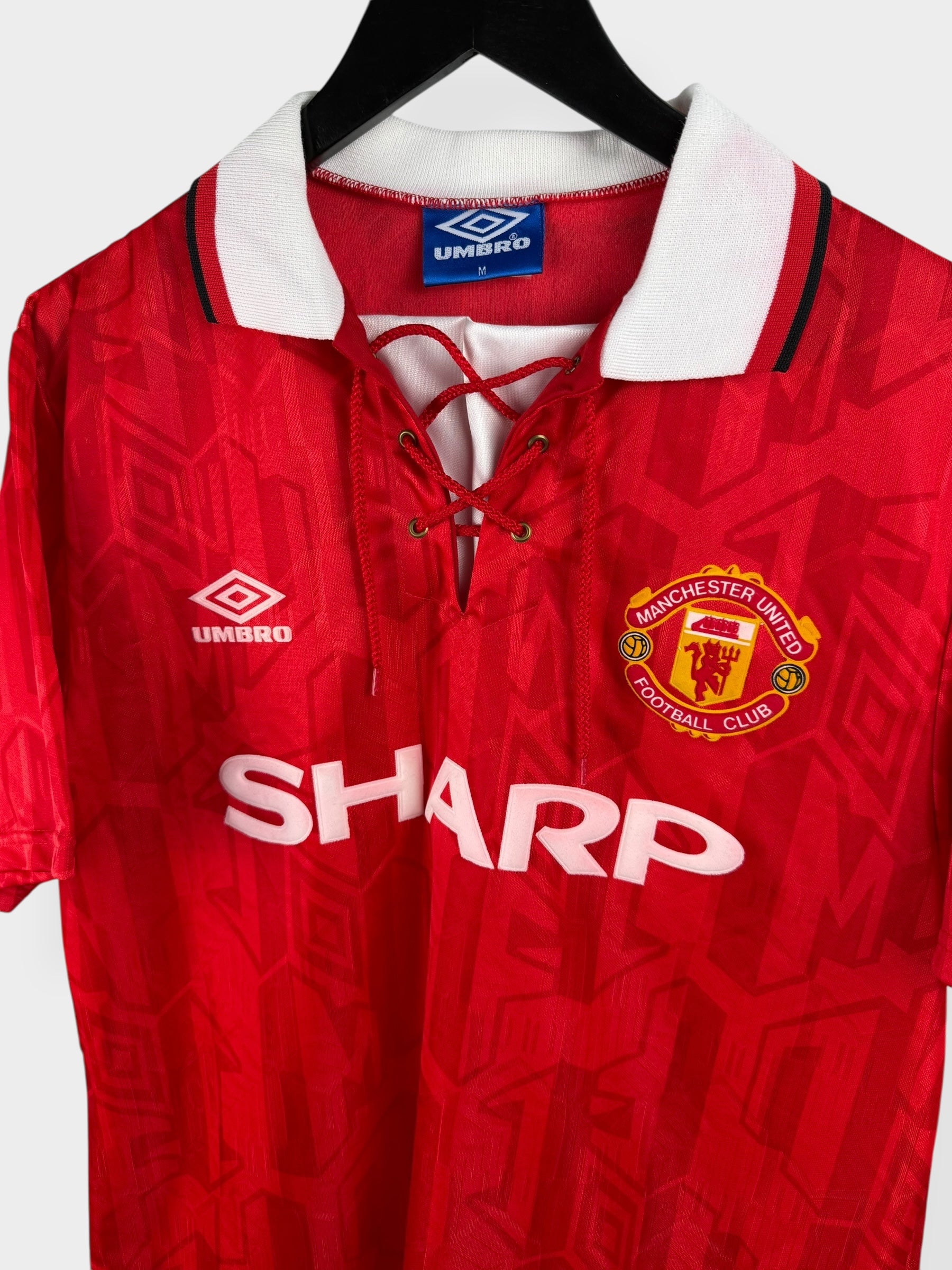 1992-94 MANCHESTER UNITED HOME SHIRT CANTONA #7 M - Authentic Football Club