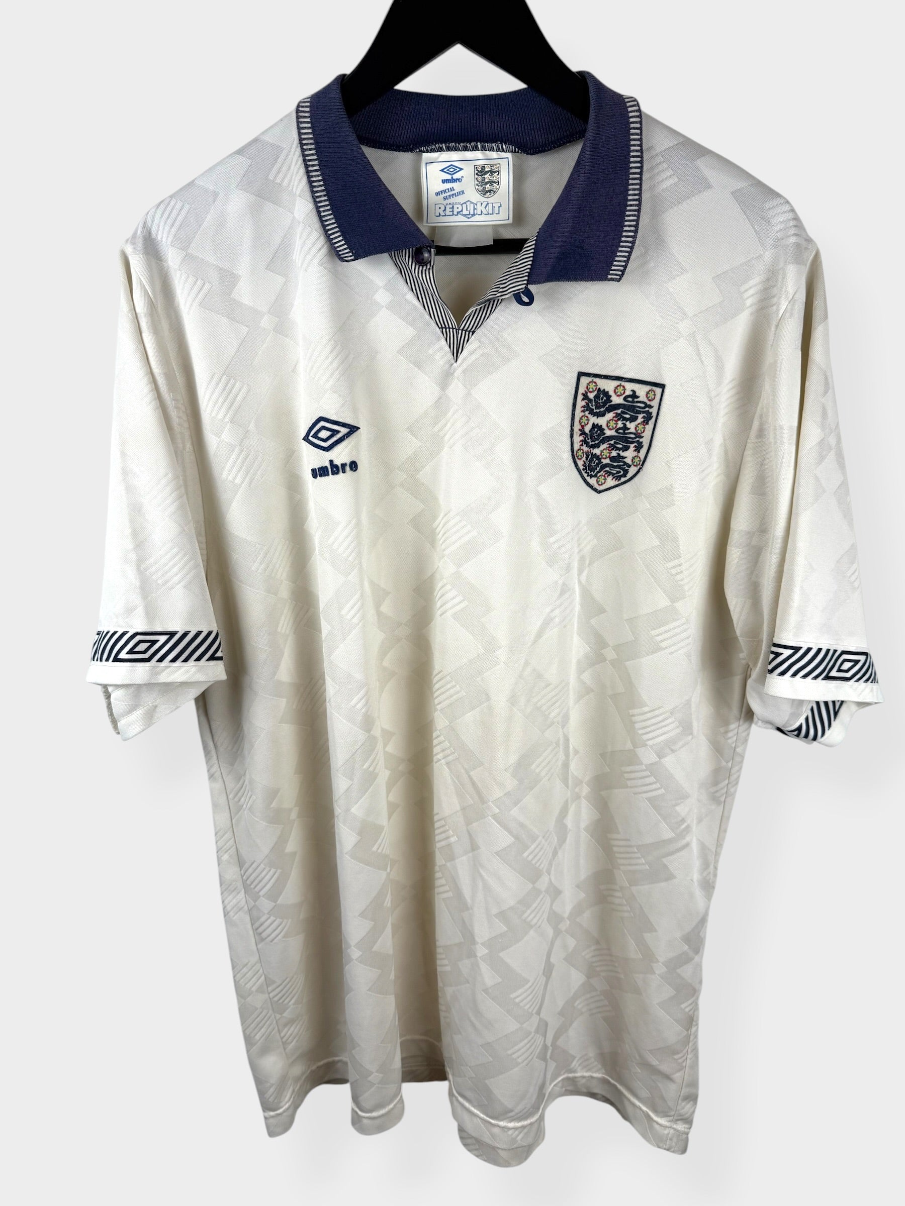 1990-92 ENGELAND THUISSHIRT L