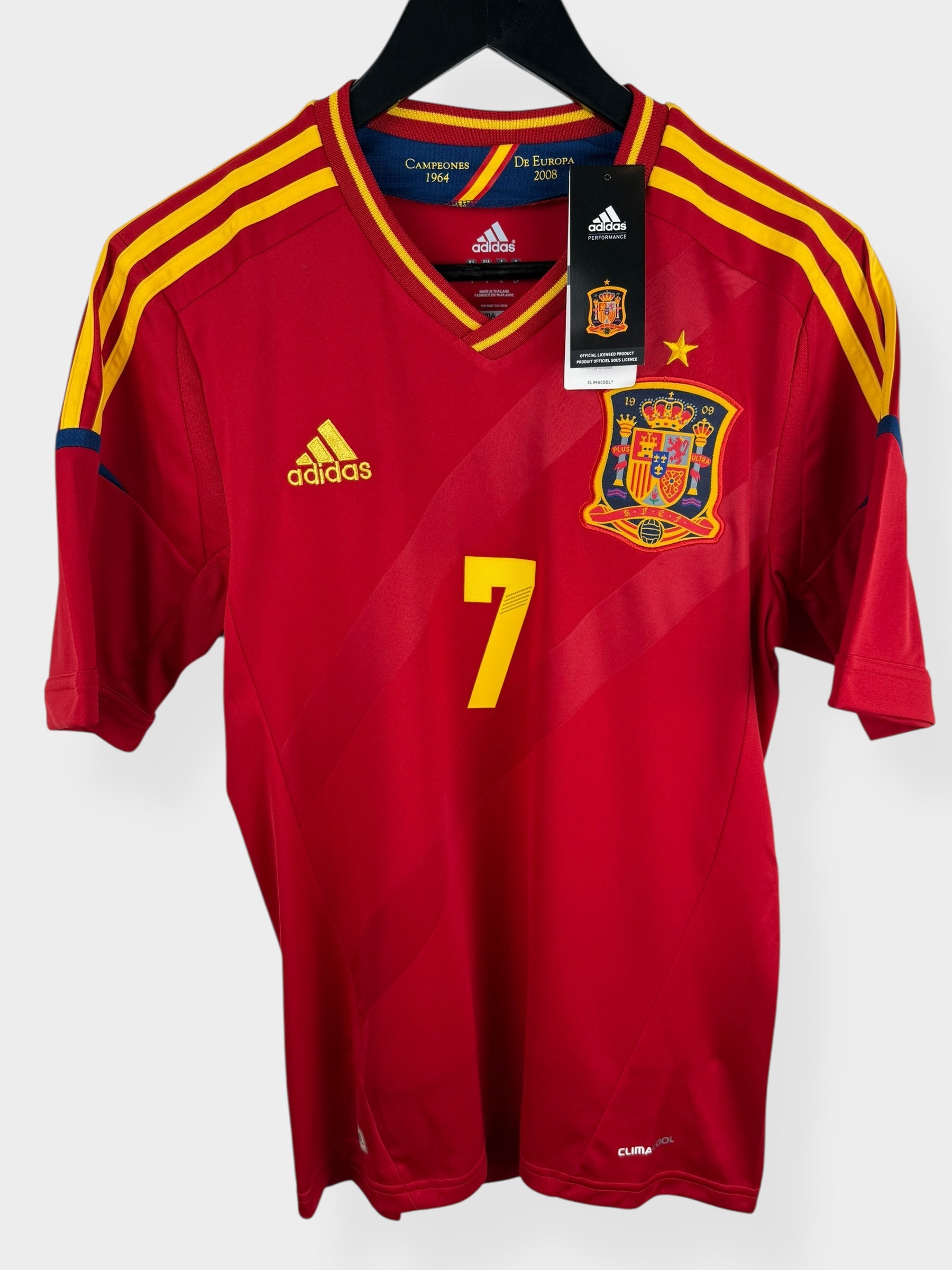 2011-12 SPAIN HOME SHIRT DAVID VILLA #7 S