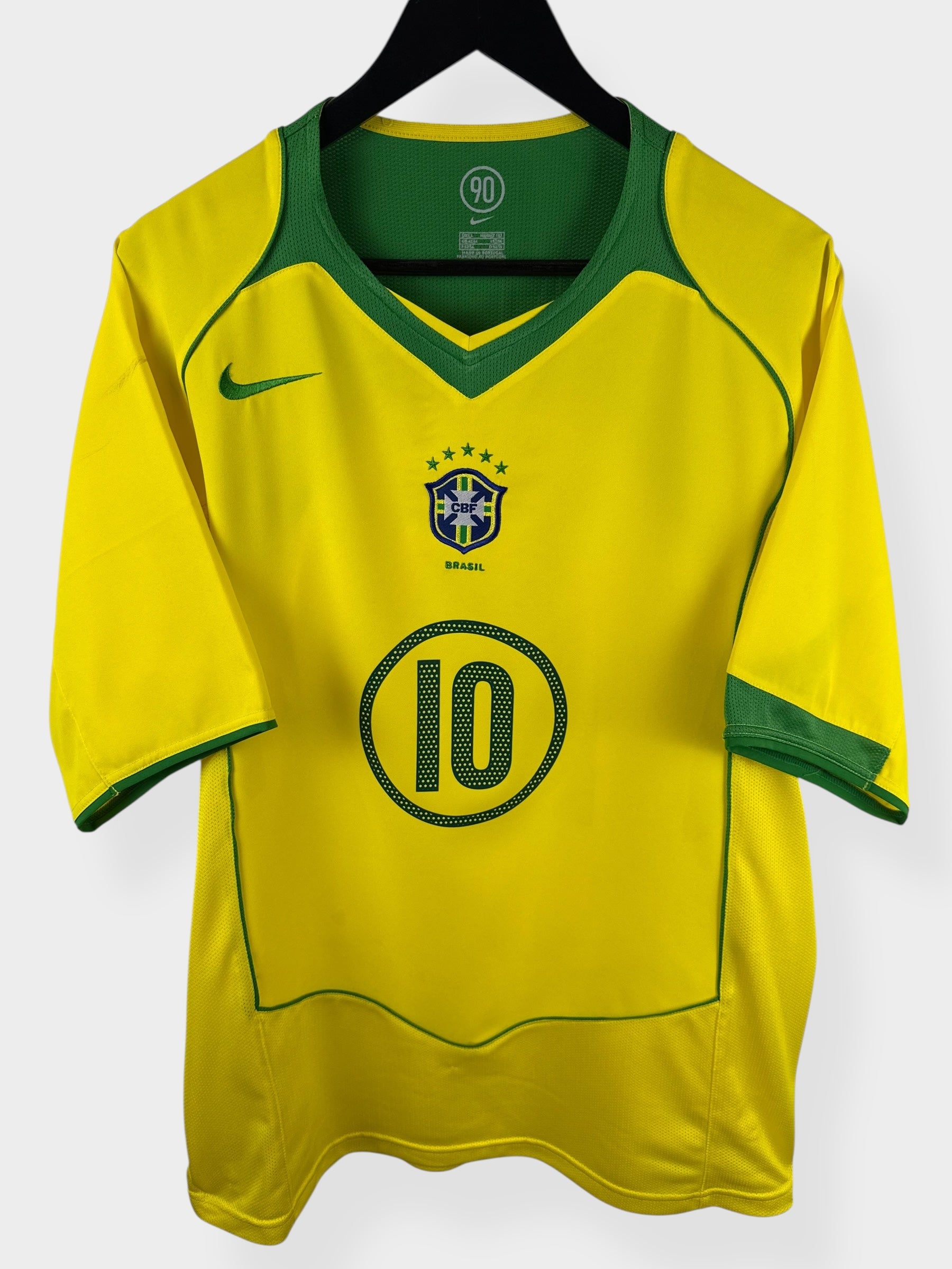 2004-06 BRAZIL HOME SHIRT RONALDINHO #10 L