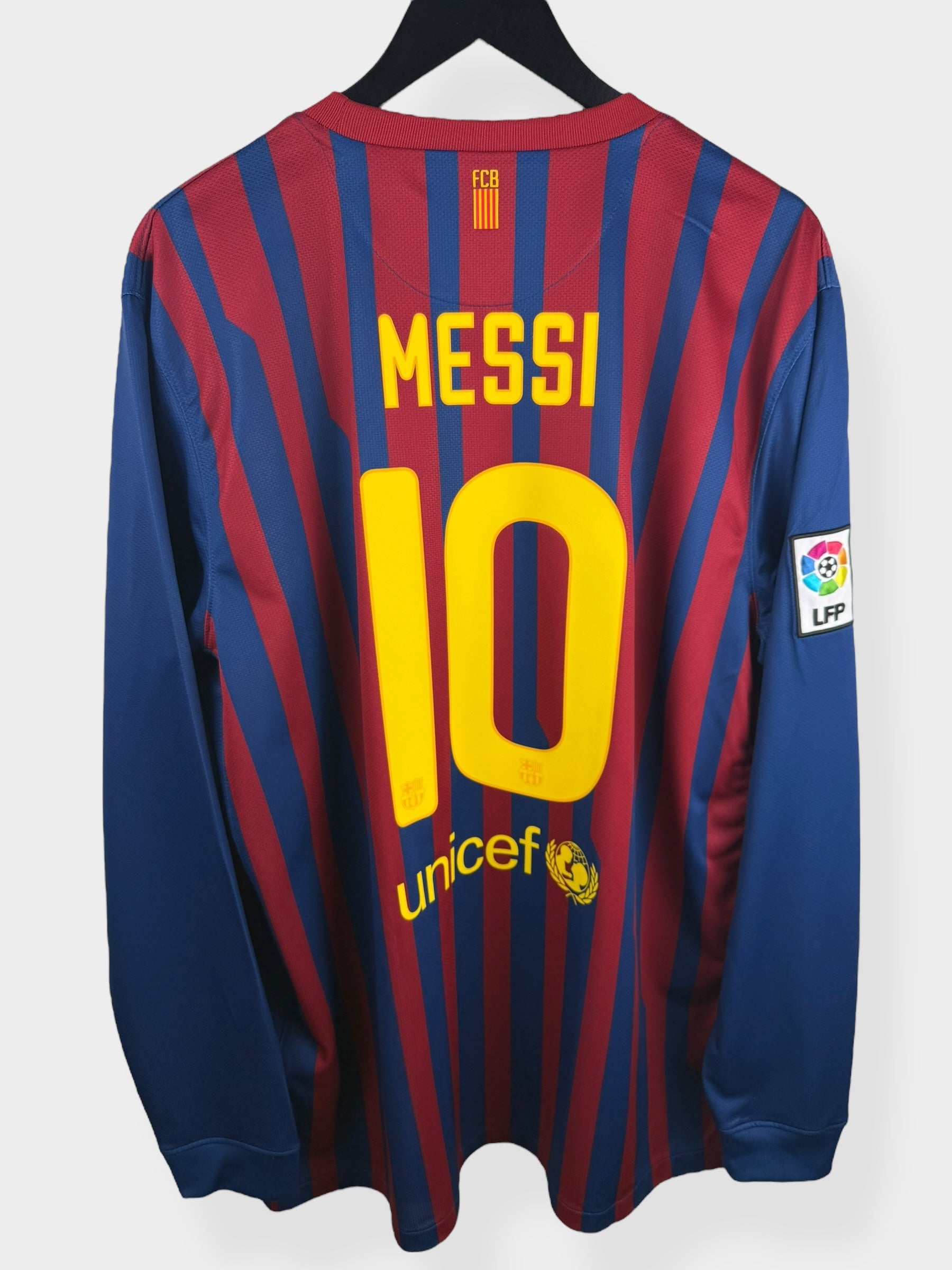 2011-12 BARCELONA HOME SHIRT MESSI #10 XL LS - Authentic Football Club