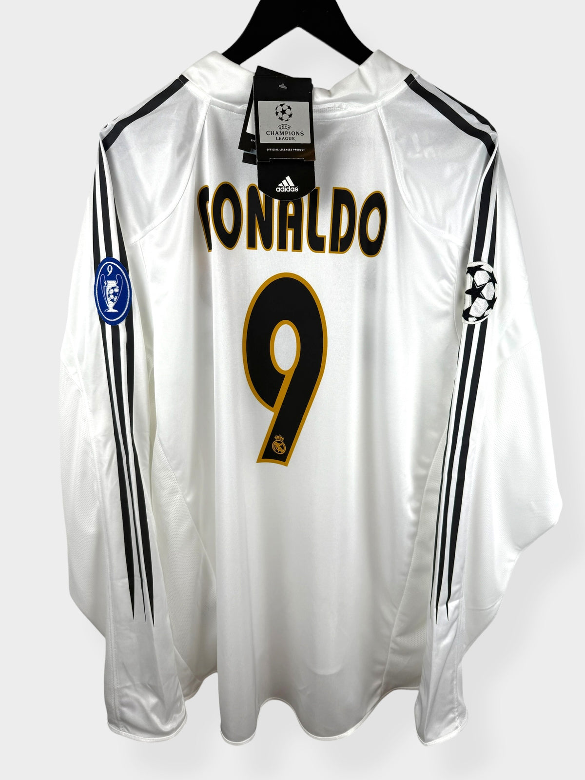 2004-05 MAILLOT DOMICILE REAL MADRID CL LS RONALDO #9 XXL
