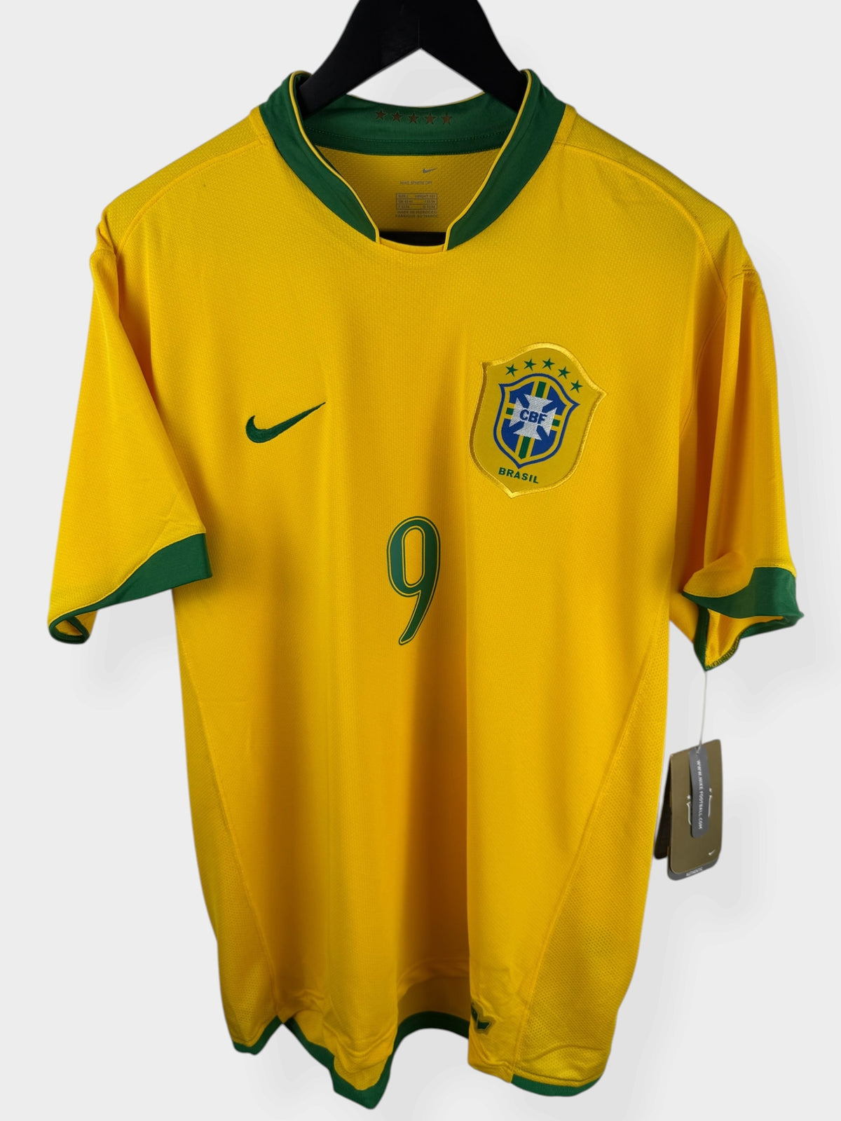 2006-08 BRAZIL HOME SHIRT RONALDO #9 L - Authentic Football Club