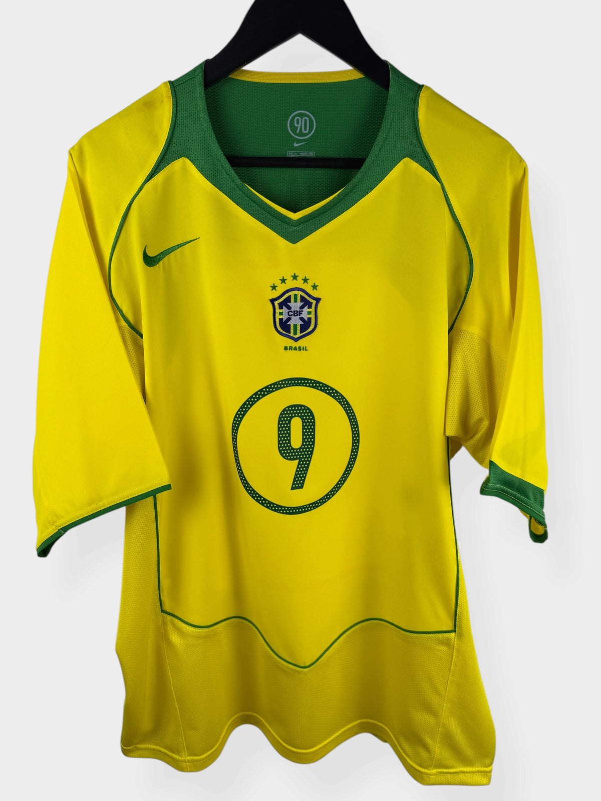 2004-06 BRAZIL HOME SHIRT RONALDO #9 XL - Authentic Football Club