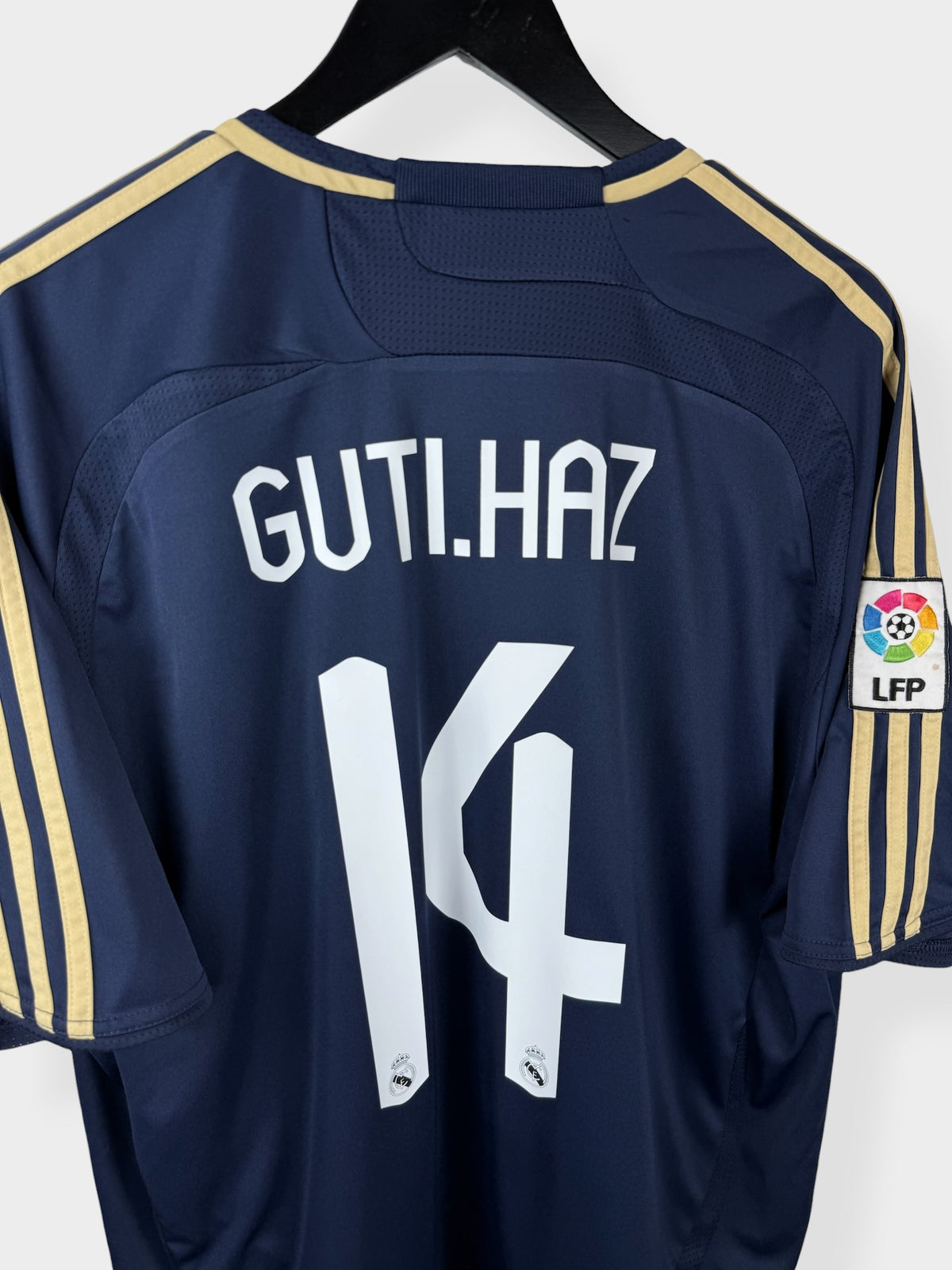 MAILLOT EXTÉRIEUR DU REAL MADRID 2007-08 GUTI.HAZ #14 XL