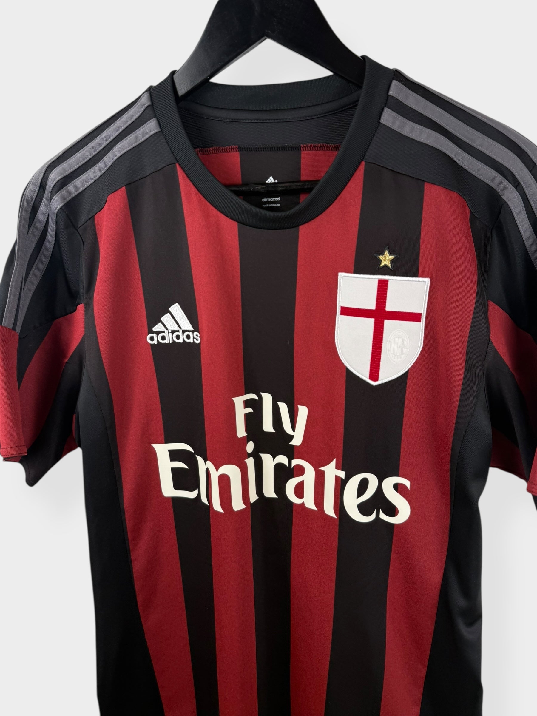 2015-16 AC MILAN HOME SHIRT BALOTELLI #45 M - Authentic Football Club