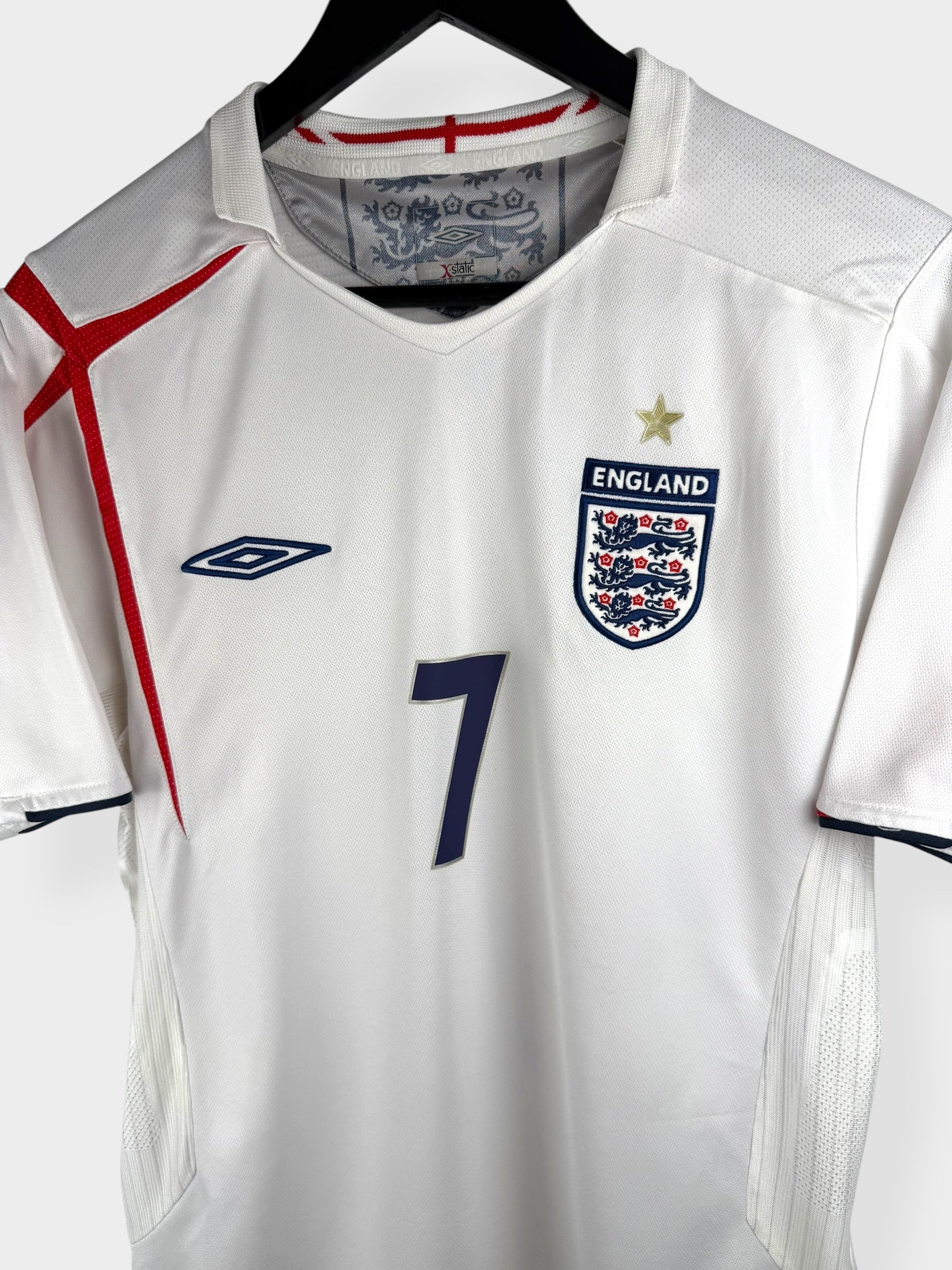2005-07 ENGLAND HOME SHIRT BECKHAM #7 M