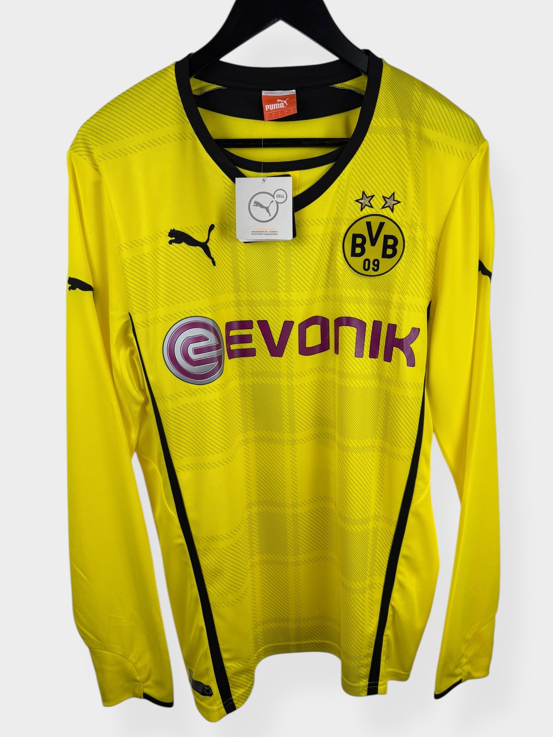 2013-14 BORUSSIA DORTMUND HOME SHIRT LS LEWANDOWSKI #9 L - Authentic Football Club