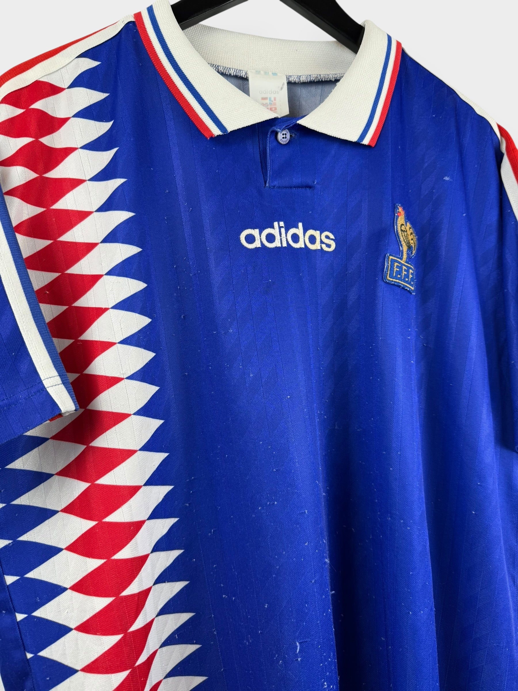 1994-96 FRANCE HOME SHIRT L - Authentic Football Club